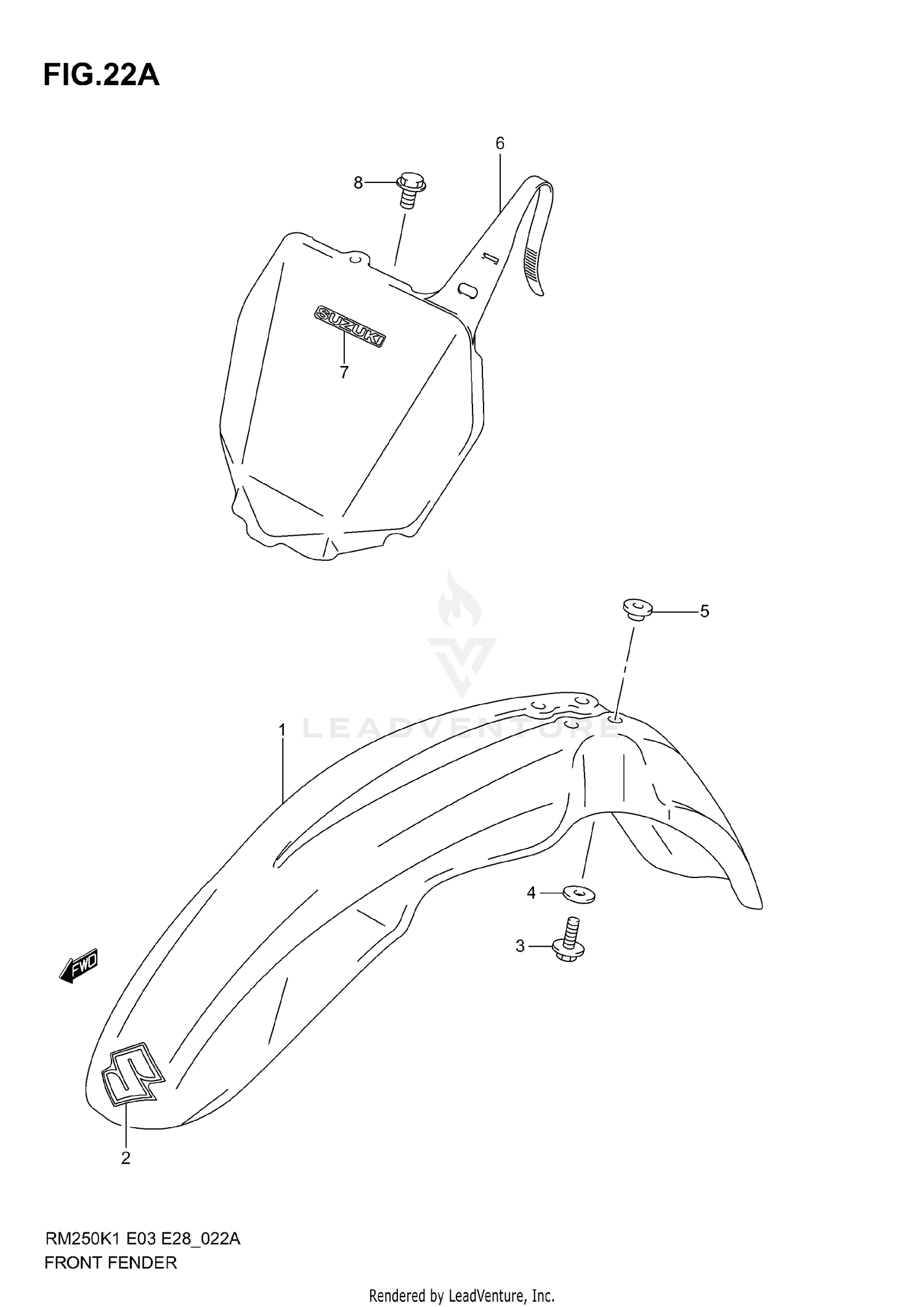 FRONT FENDER (MODEL K4/K5/K6)