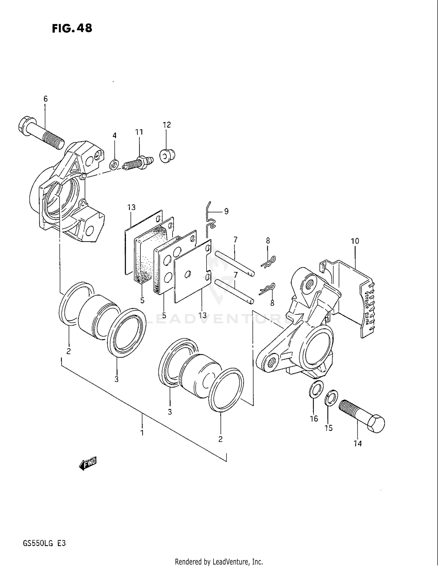 FRONT CALIPERS (MODEL G)