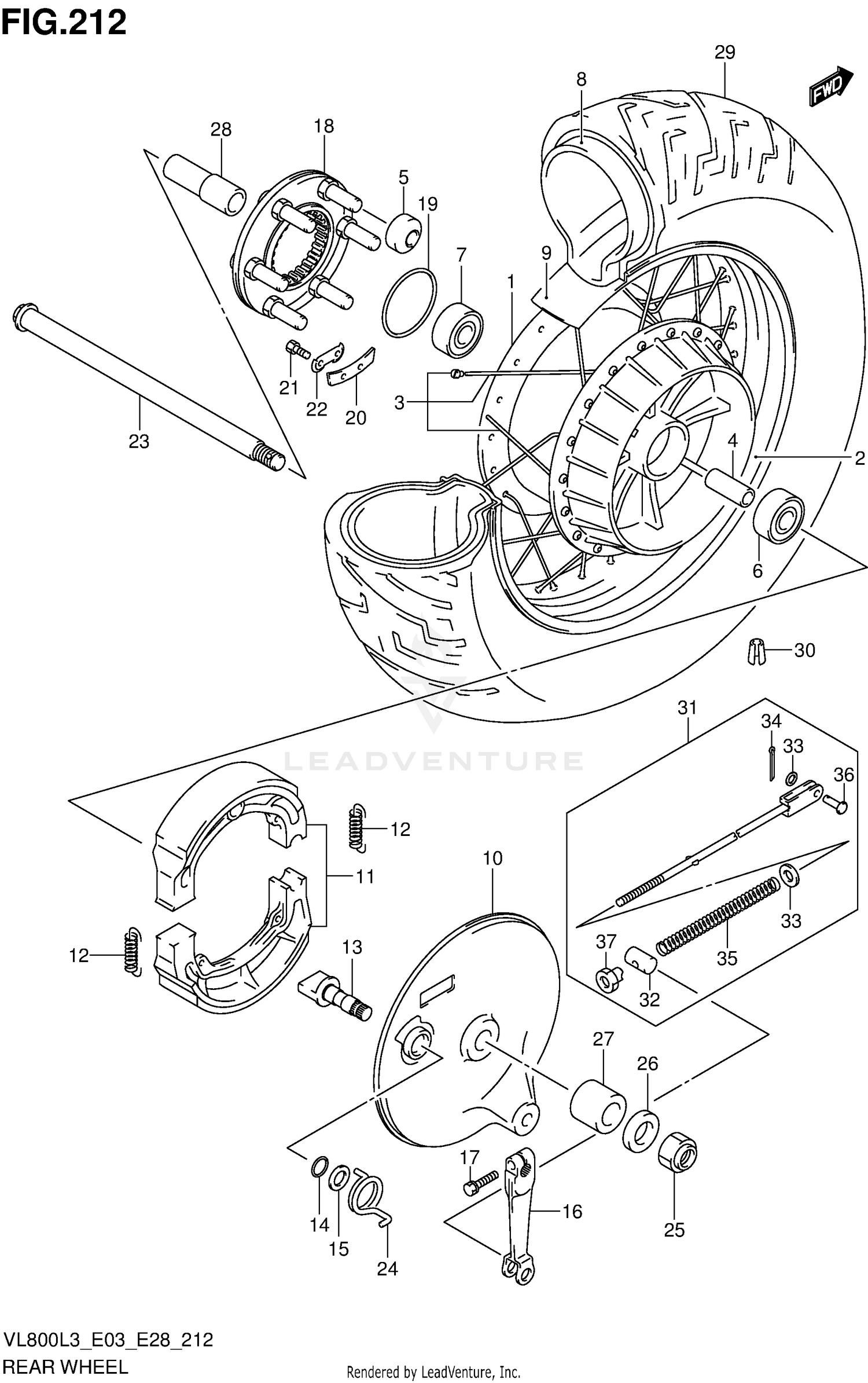 REAR WHEEL (VL800L3 E03)