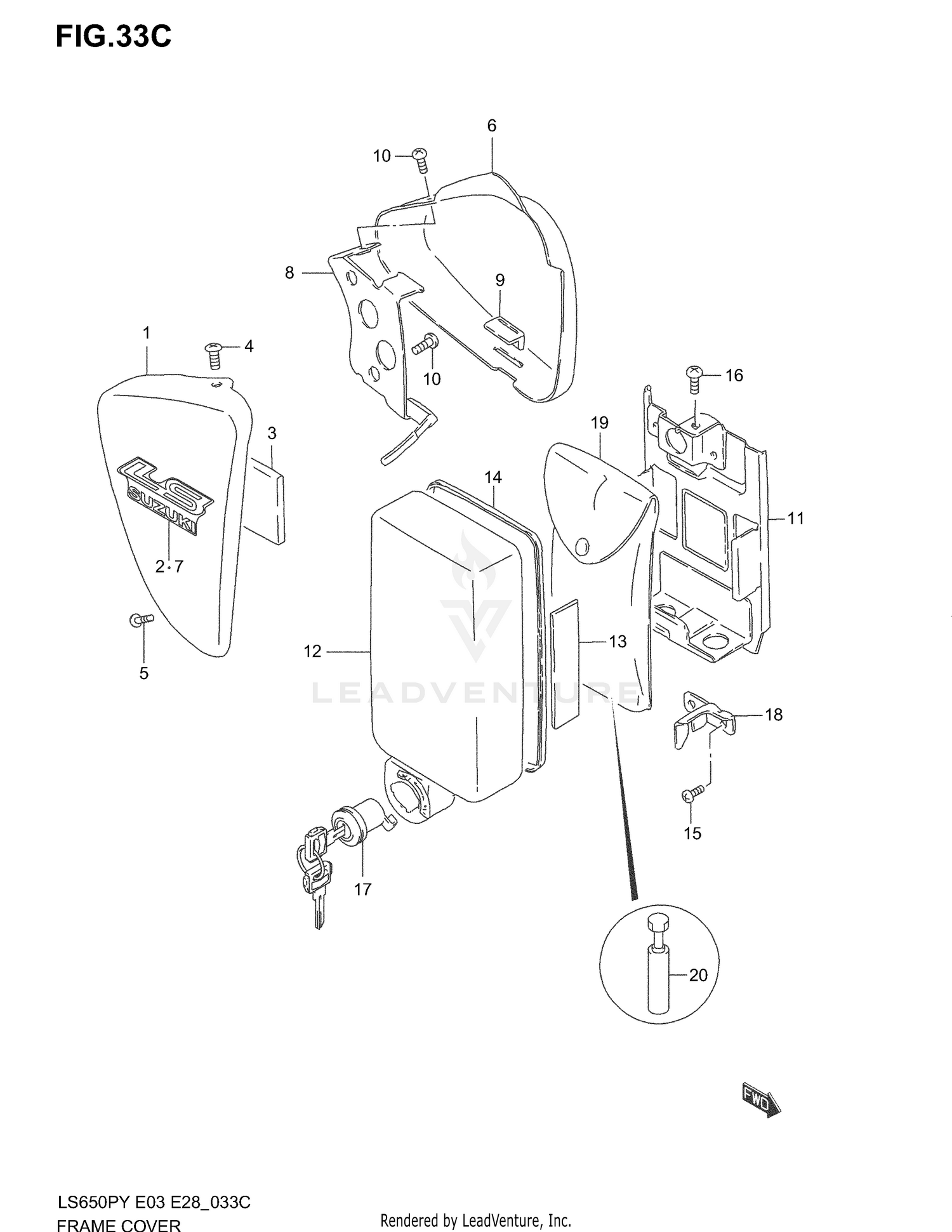 FRAME COVER (MODEL K2/K3)