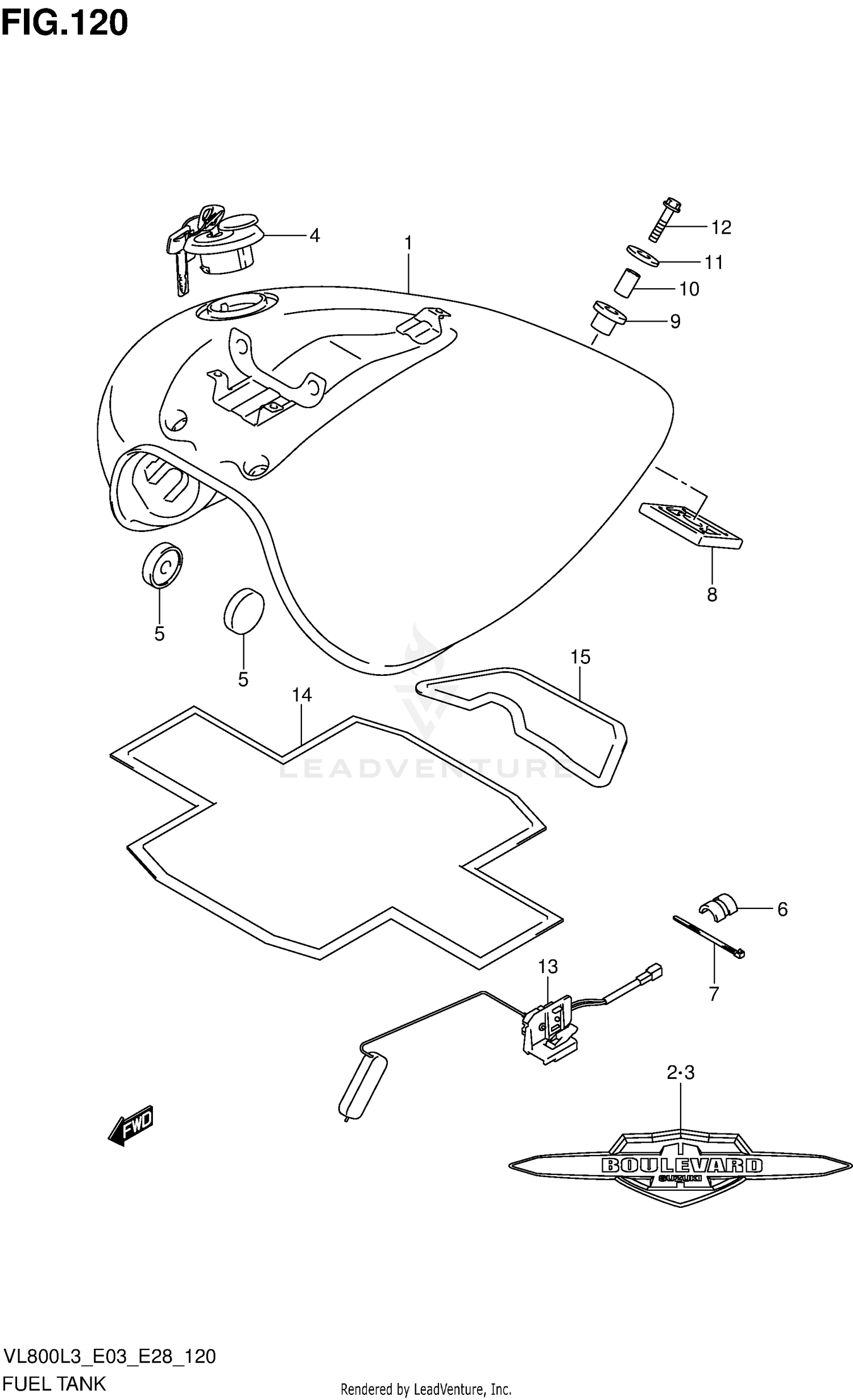 FUEL TANK (VL800L3 E28)