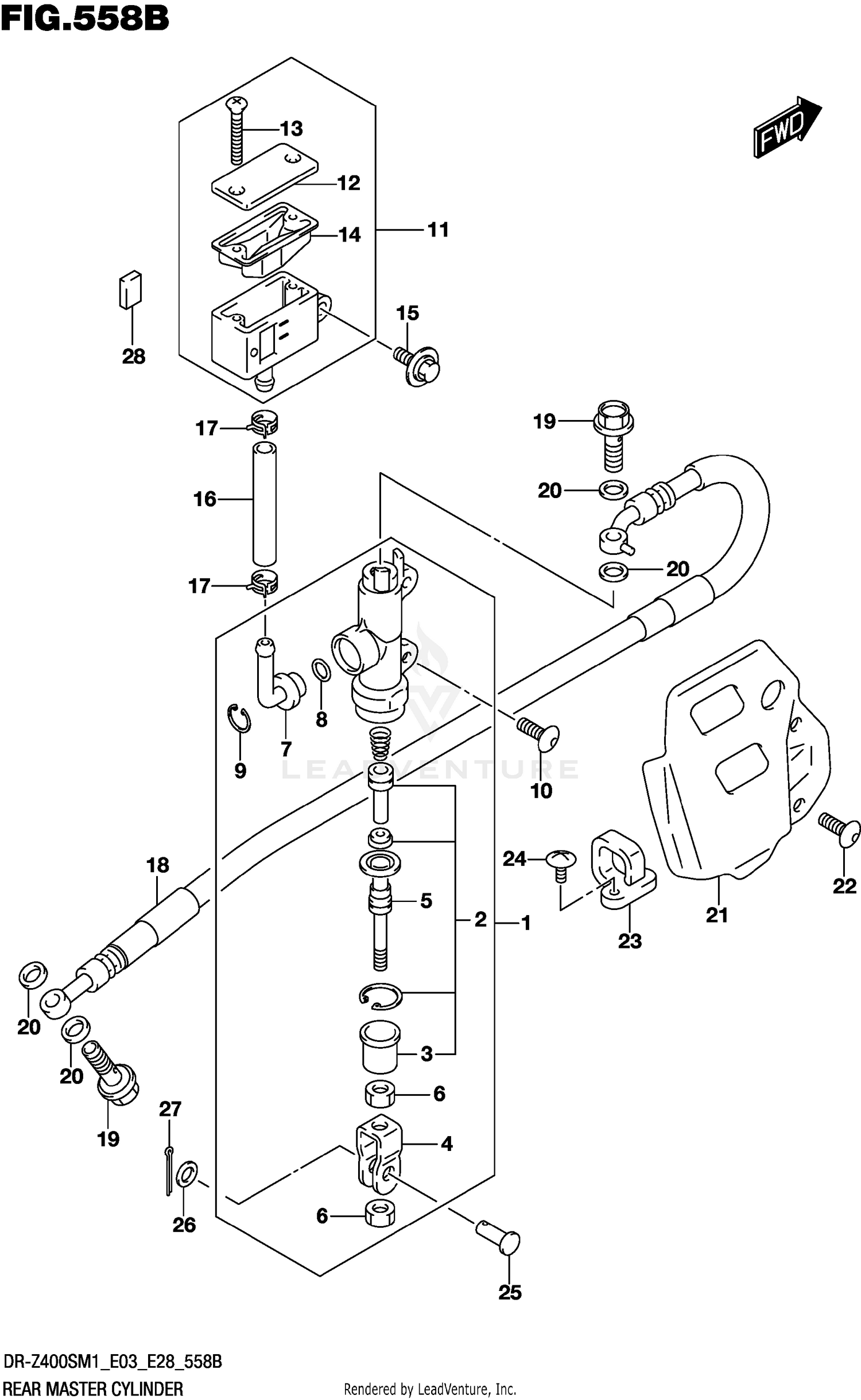 REAR MASTER CYLINDER (DR-Z400SM)
