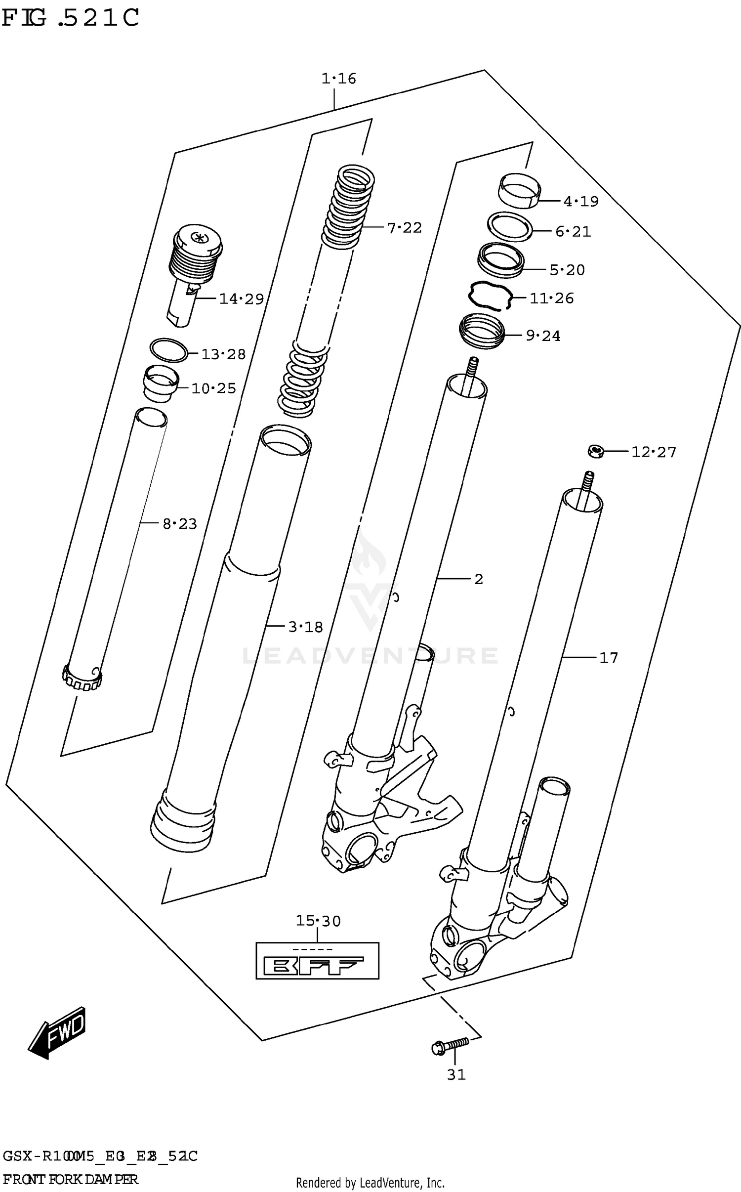 FRONT FORK DAMPER (GSX-R1000RZA)