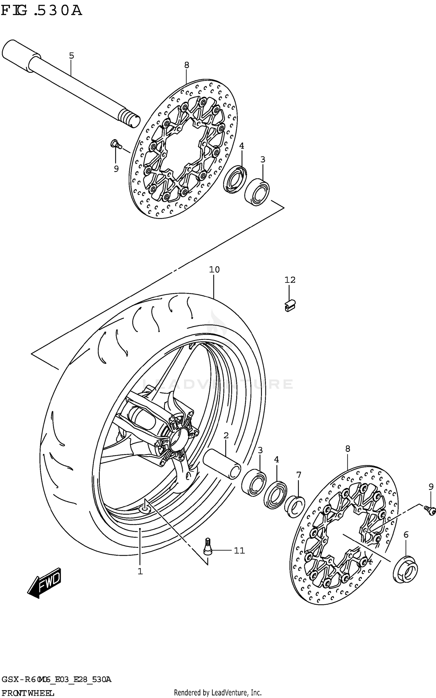 FRONT WHEEL (GSX-R600)
