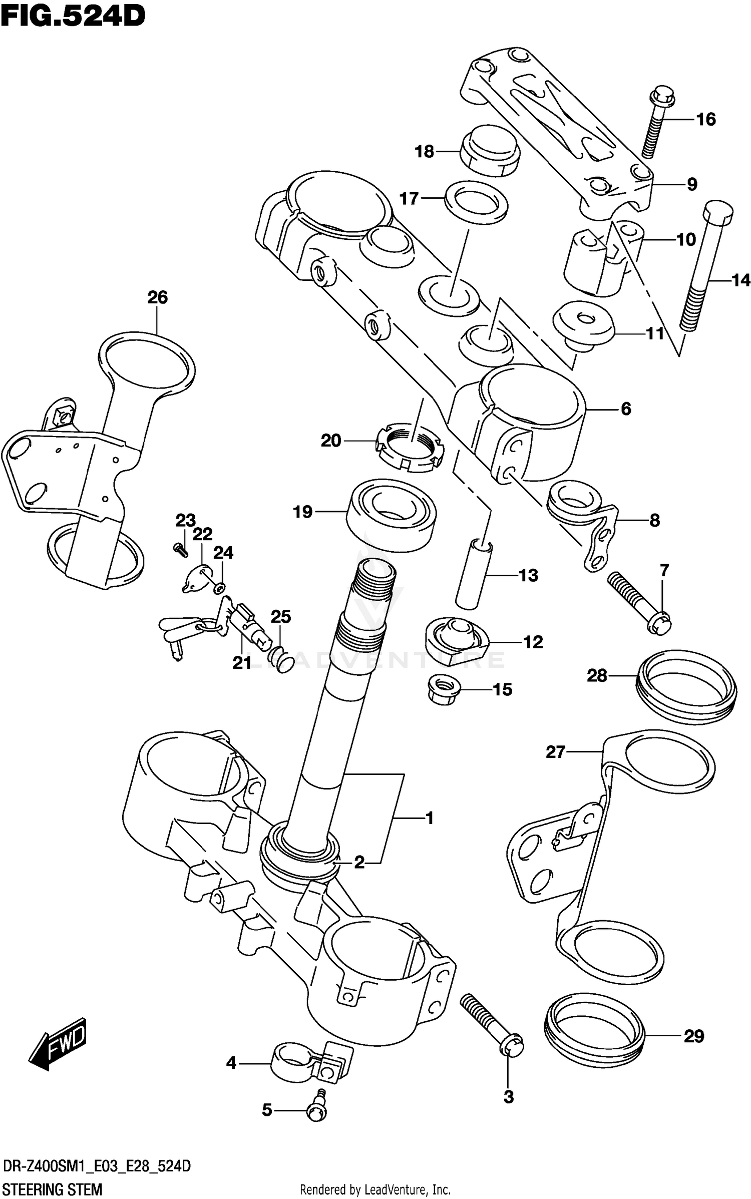 STEERING STEM (DR-Z400SM)