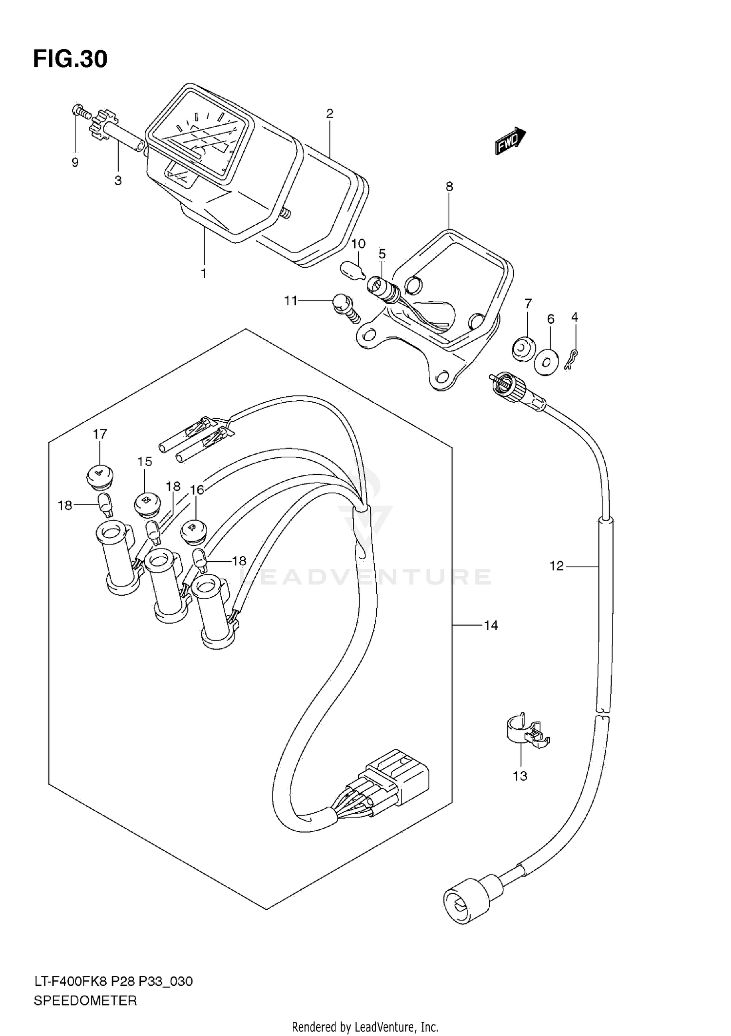 SPEEDOMETER (MODEL K8/K9)