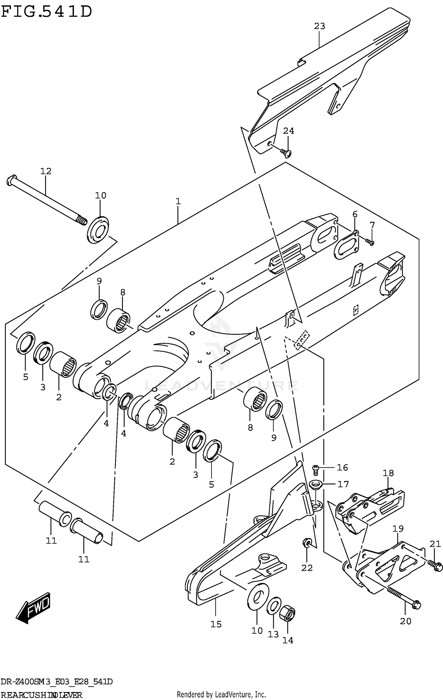 REAR SWINGINGARM (DR-Z400SMM3 E03)