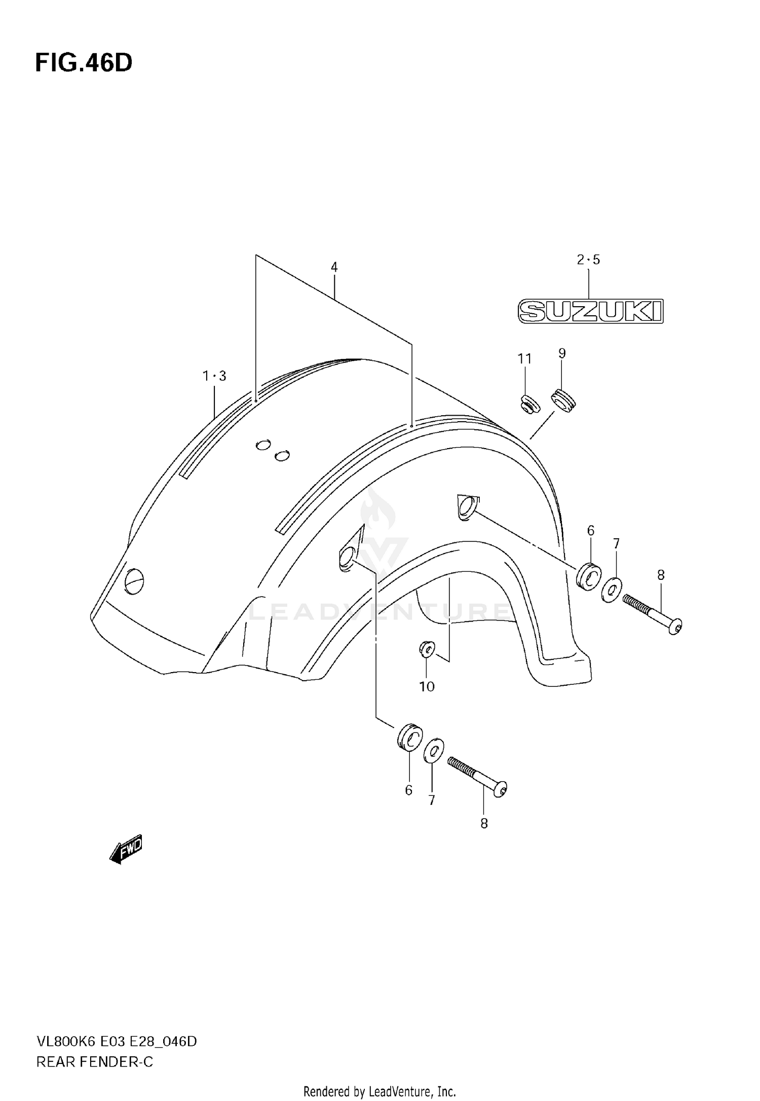 REAR FENDER (VL800TK8)