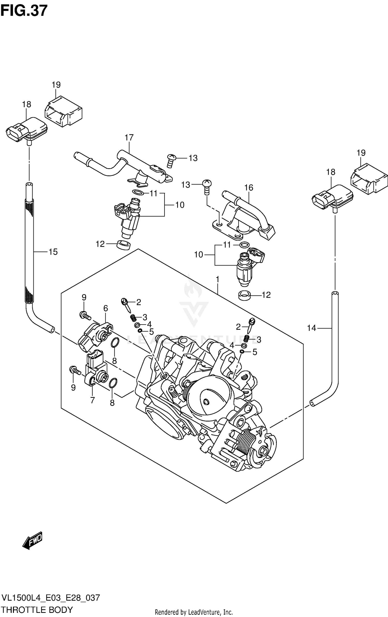 THROTTLE BODY (VL1500L4 E28)