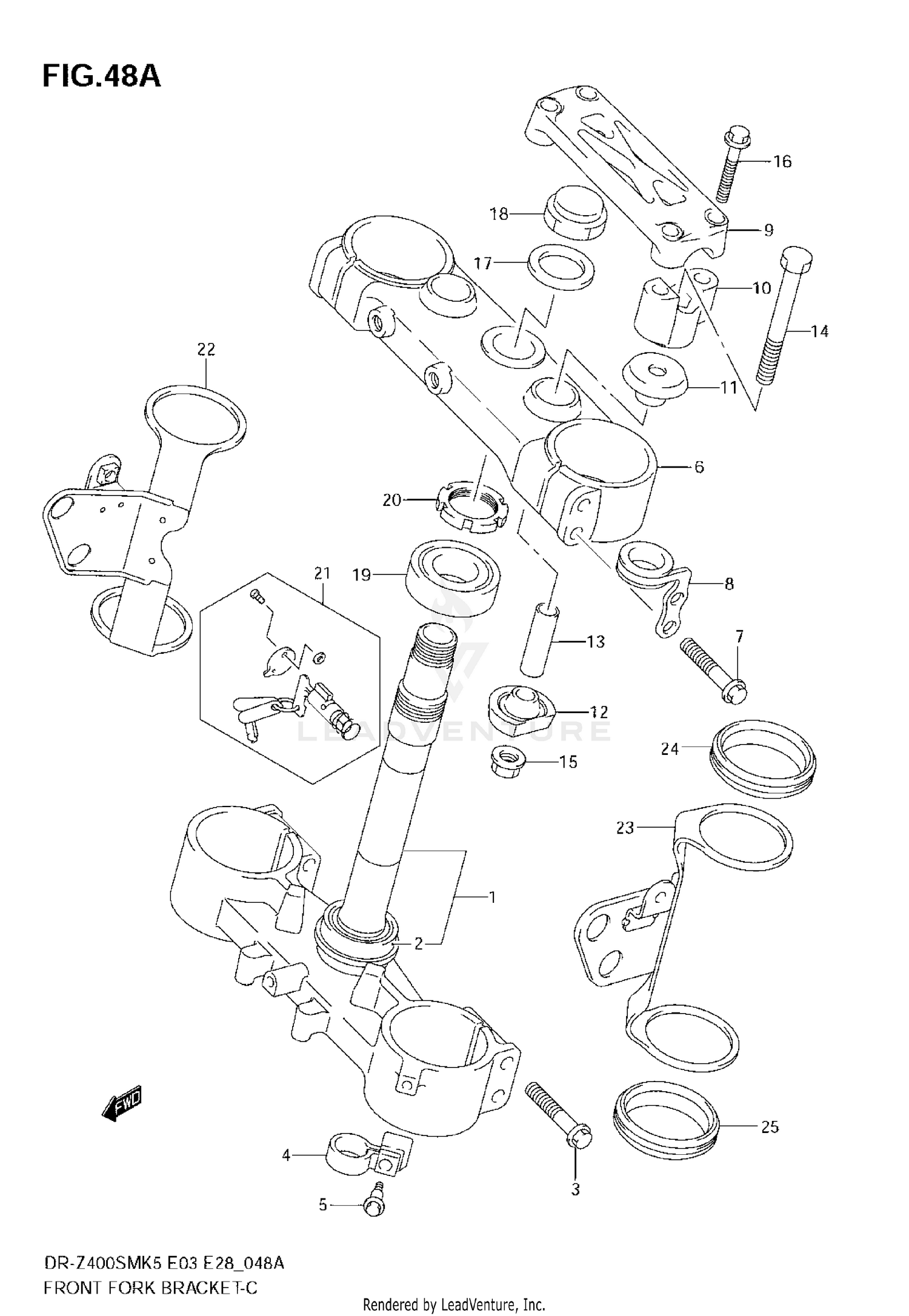 FRONT FORK BRACKET (MODEL K7/K8)