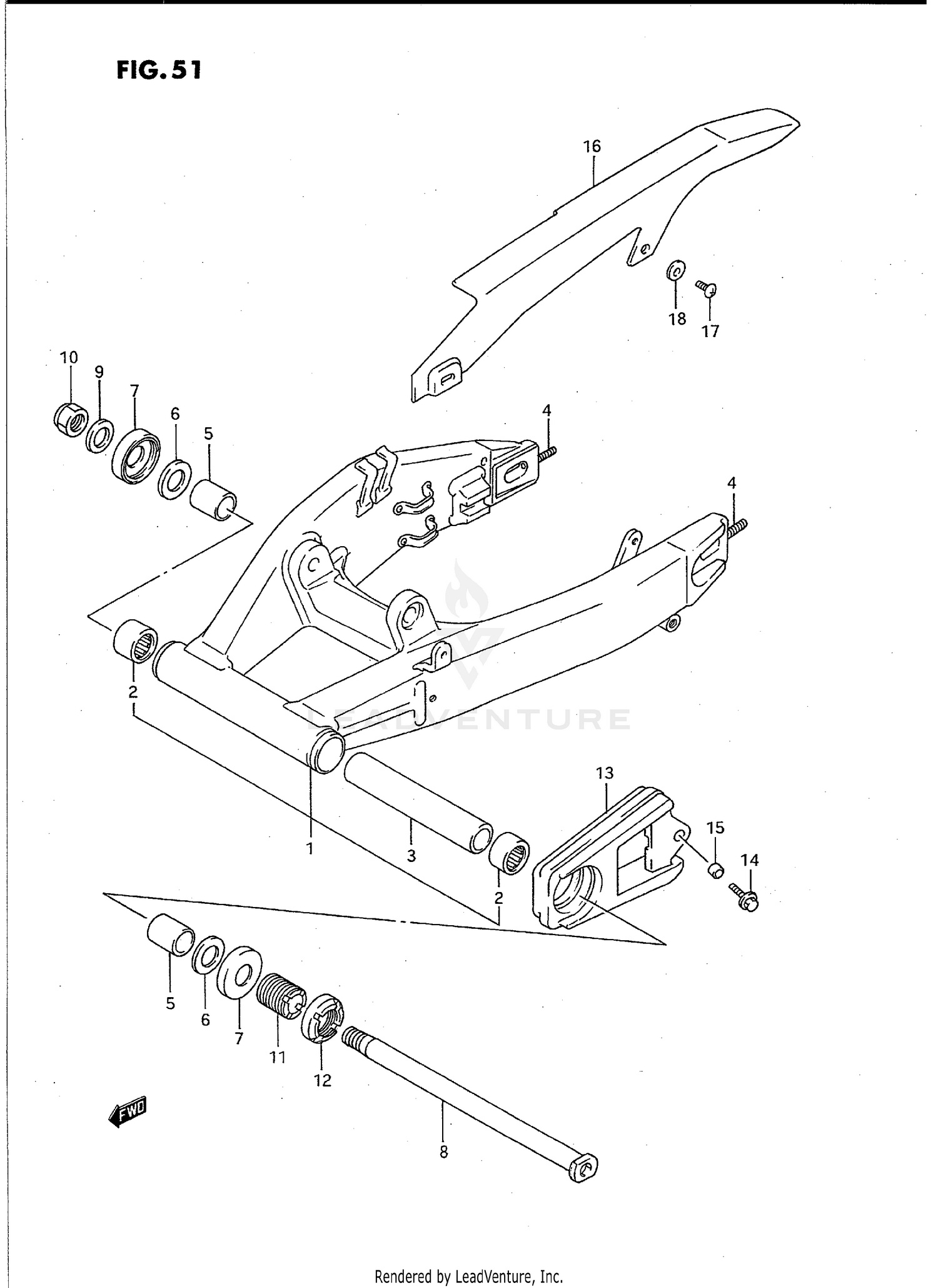 REAR SWINGING ARM (MODEL P)