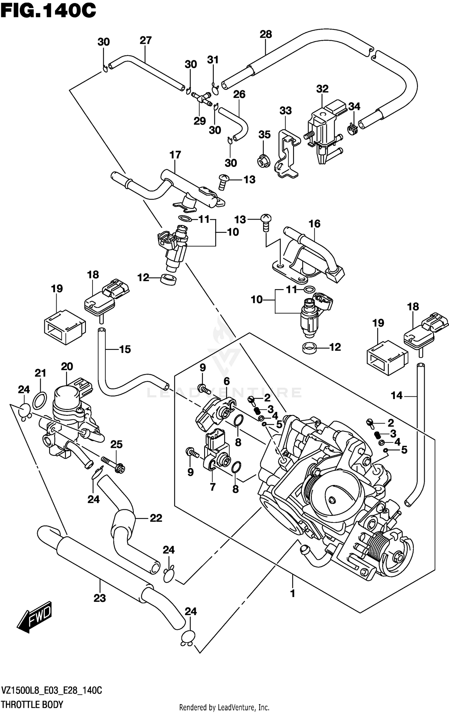 THROTTLE BODY (VZ1500L8 E33)