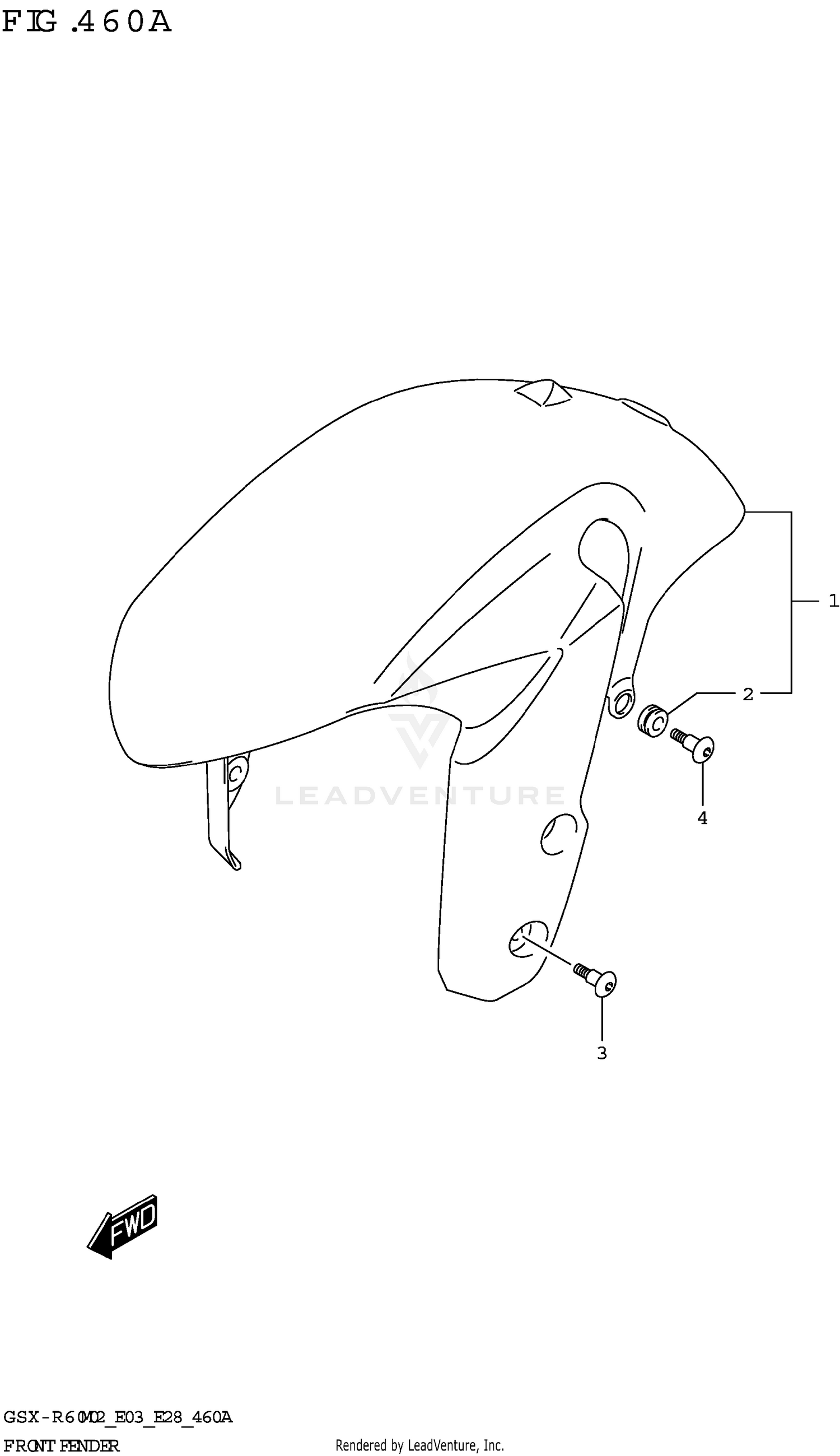 FRONT FENDER (GSX-R600)