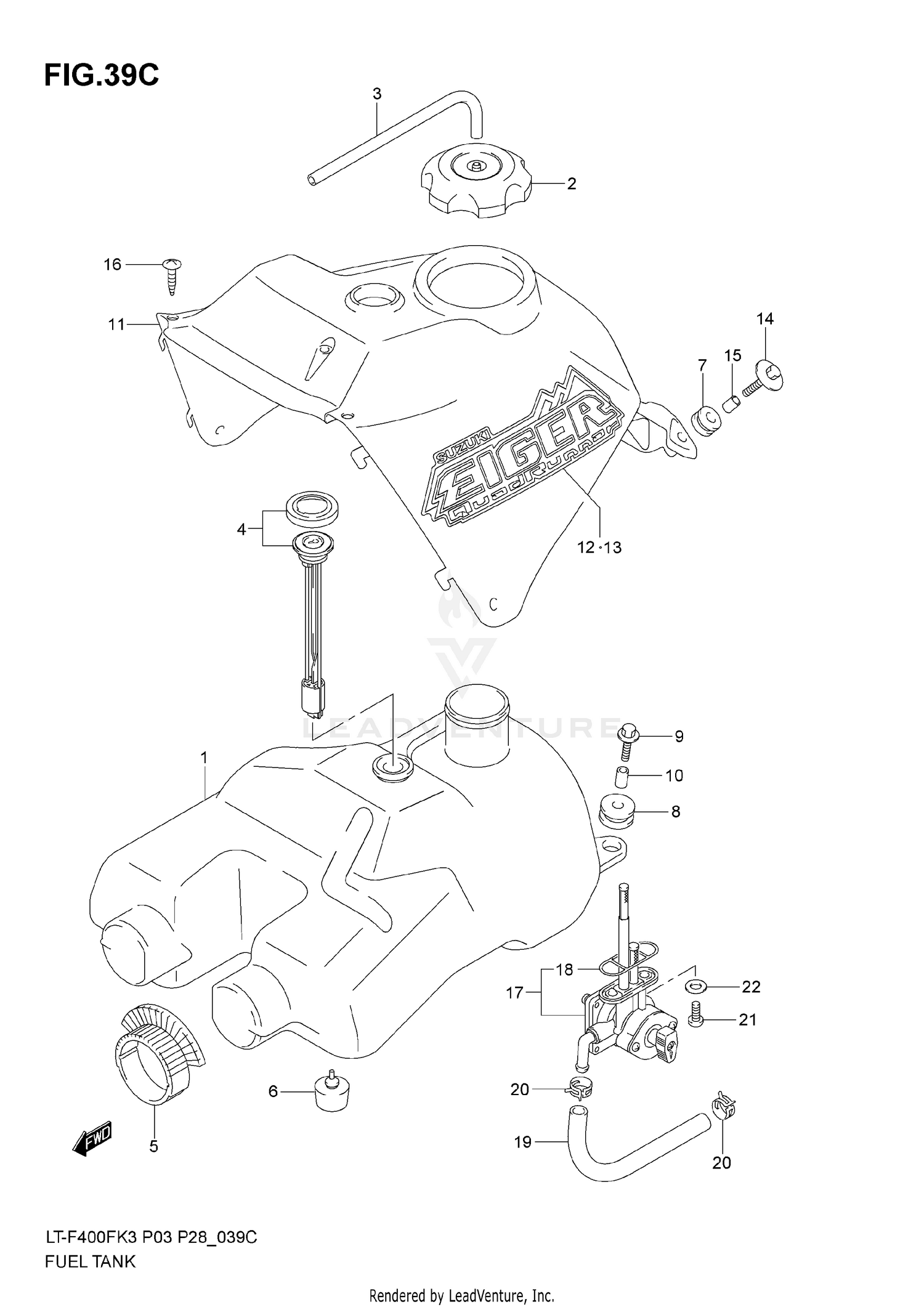 FUEL TANK (MODEL K7)