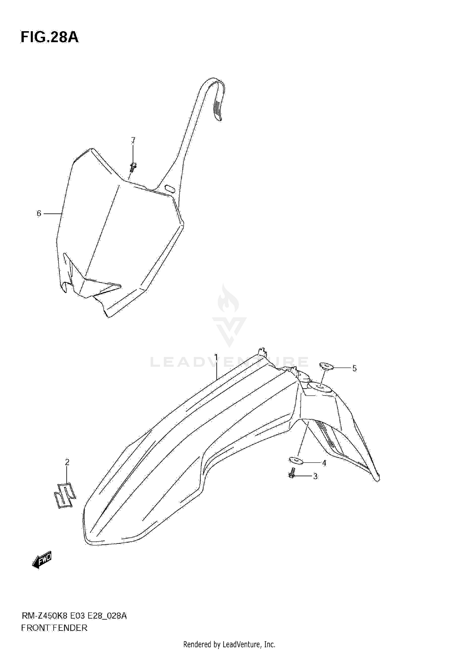 FRONT FENDER (RM-Z450 L1)