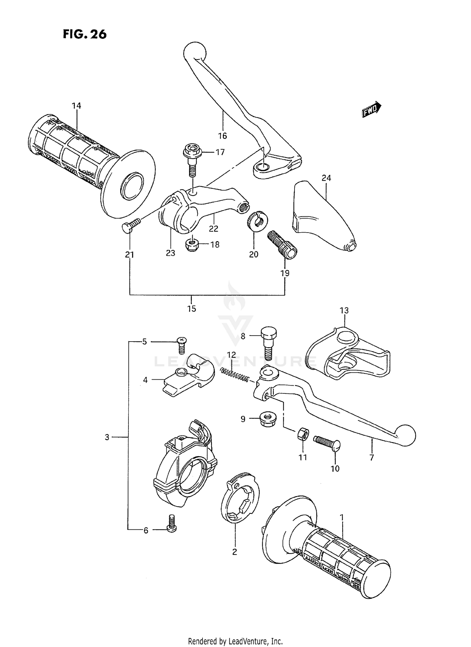 HANDLE SWITCH (MODEL P/R)