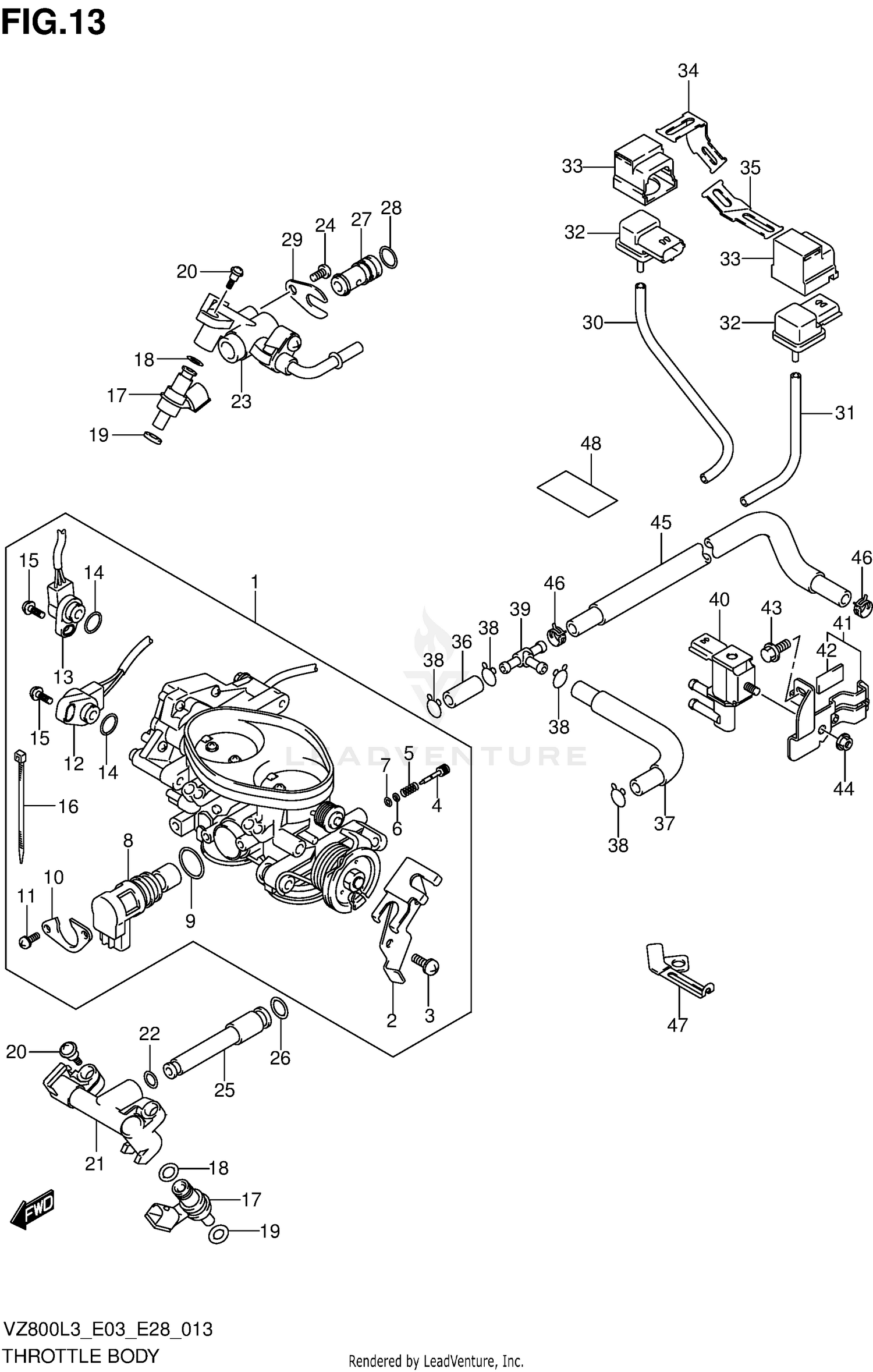 THROTTLE BODY (VZ800L3 E33)