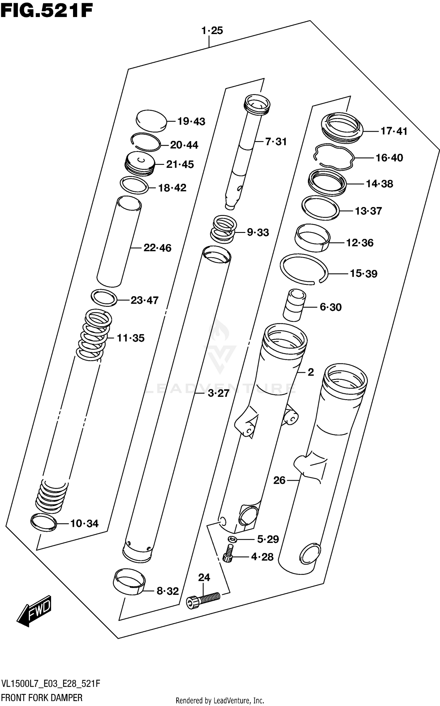 FRONT FORK DAMPER (VL1500TL7 E28)