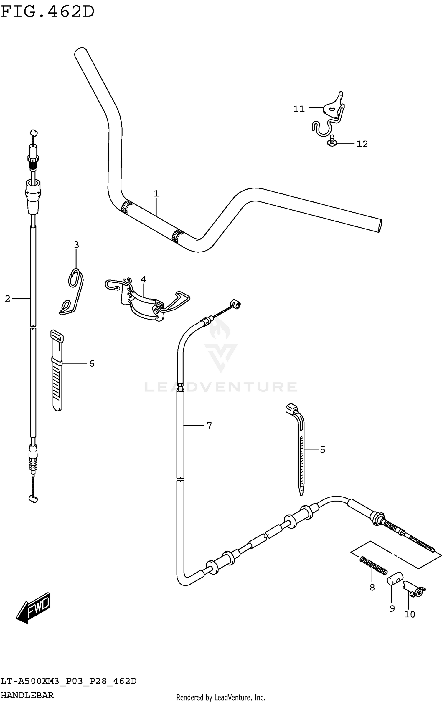 HANDLEBAR (LT-A500XPZM3 P03)