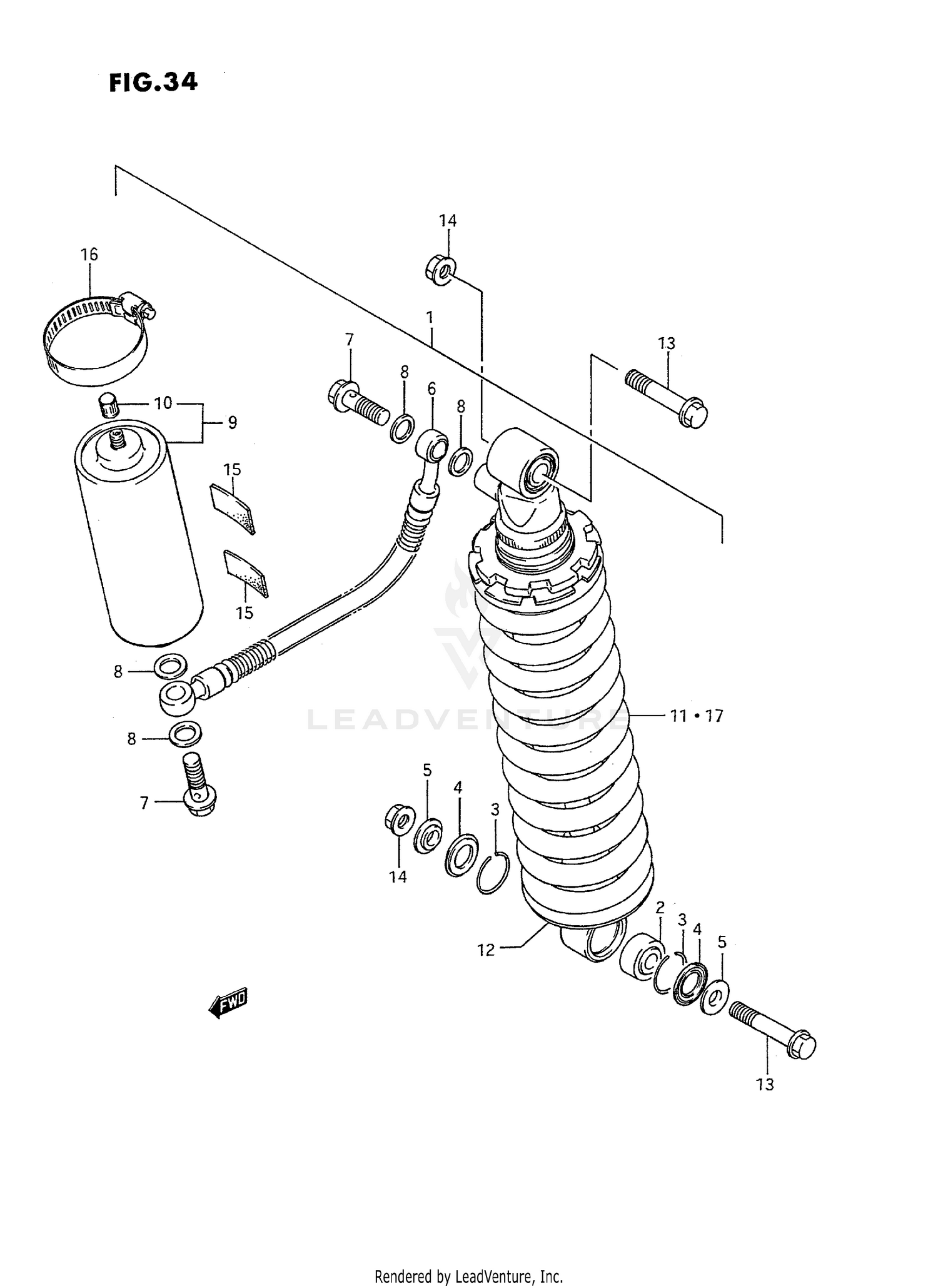 REAR SHOCK ABSORBER (MODEL G)