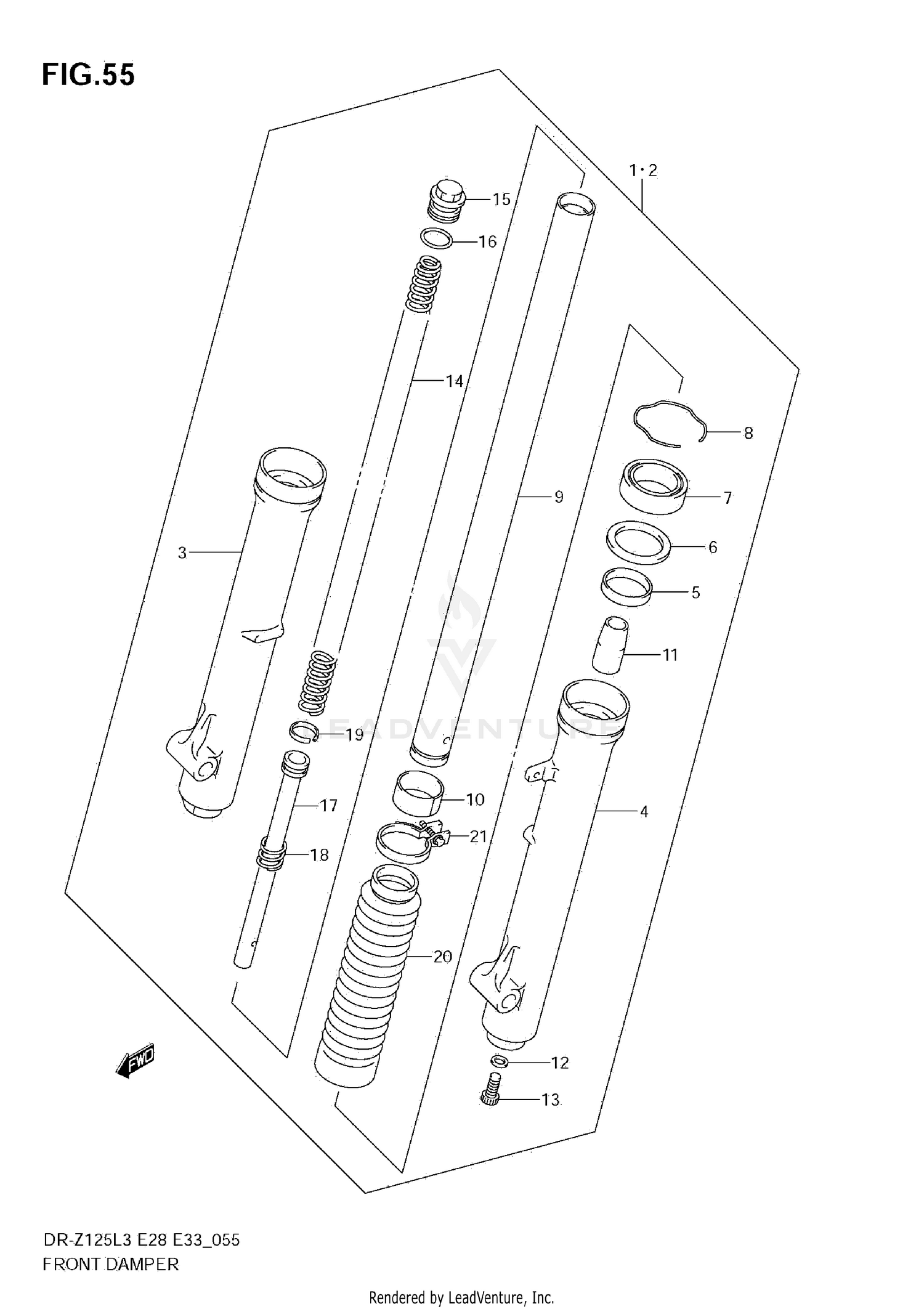 FRONT DAMPER (DR-Z125L3 E33)