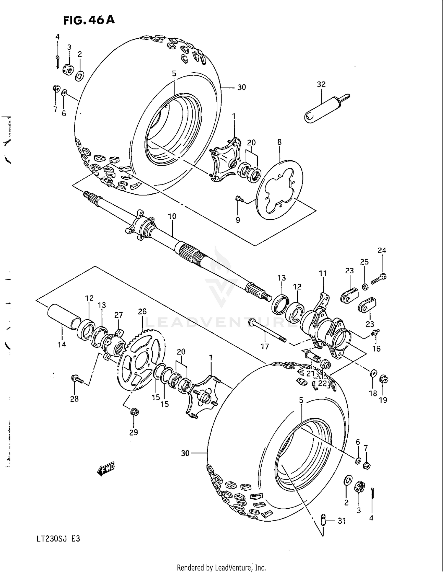 REAR WHEEL (MODEL J)