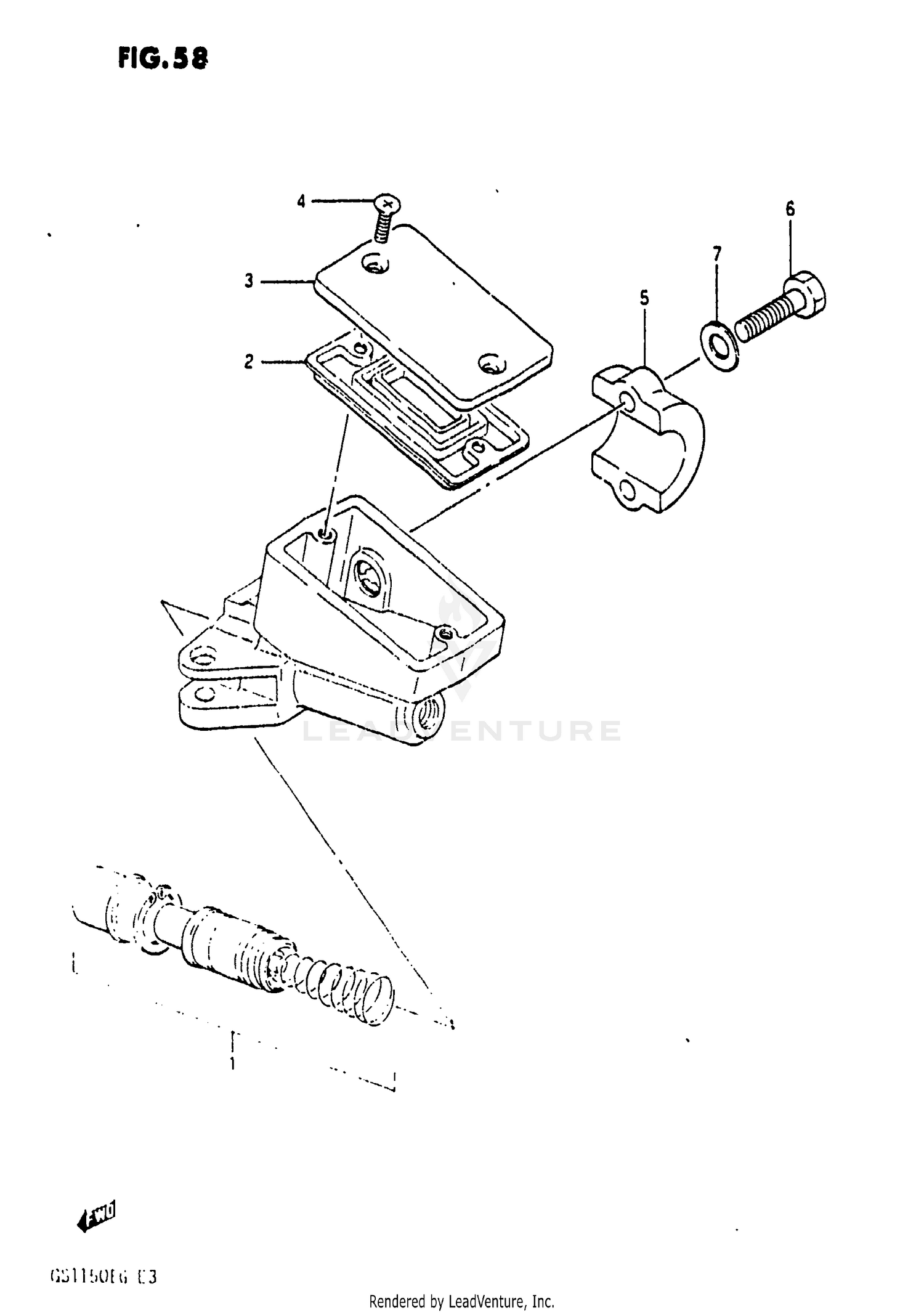 FRONT MASTER CYLINDER (GS1150ES3/ESE/ESF)