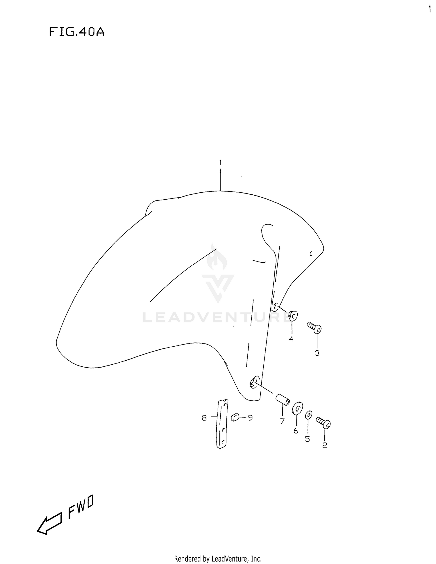 FRONT FENDER (MODEL W/X)