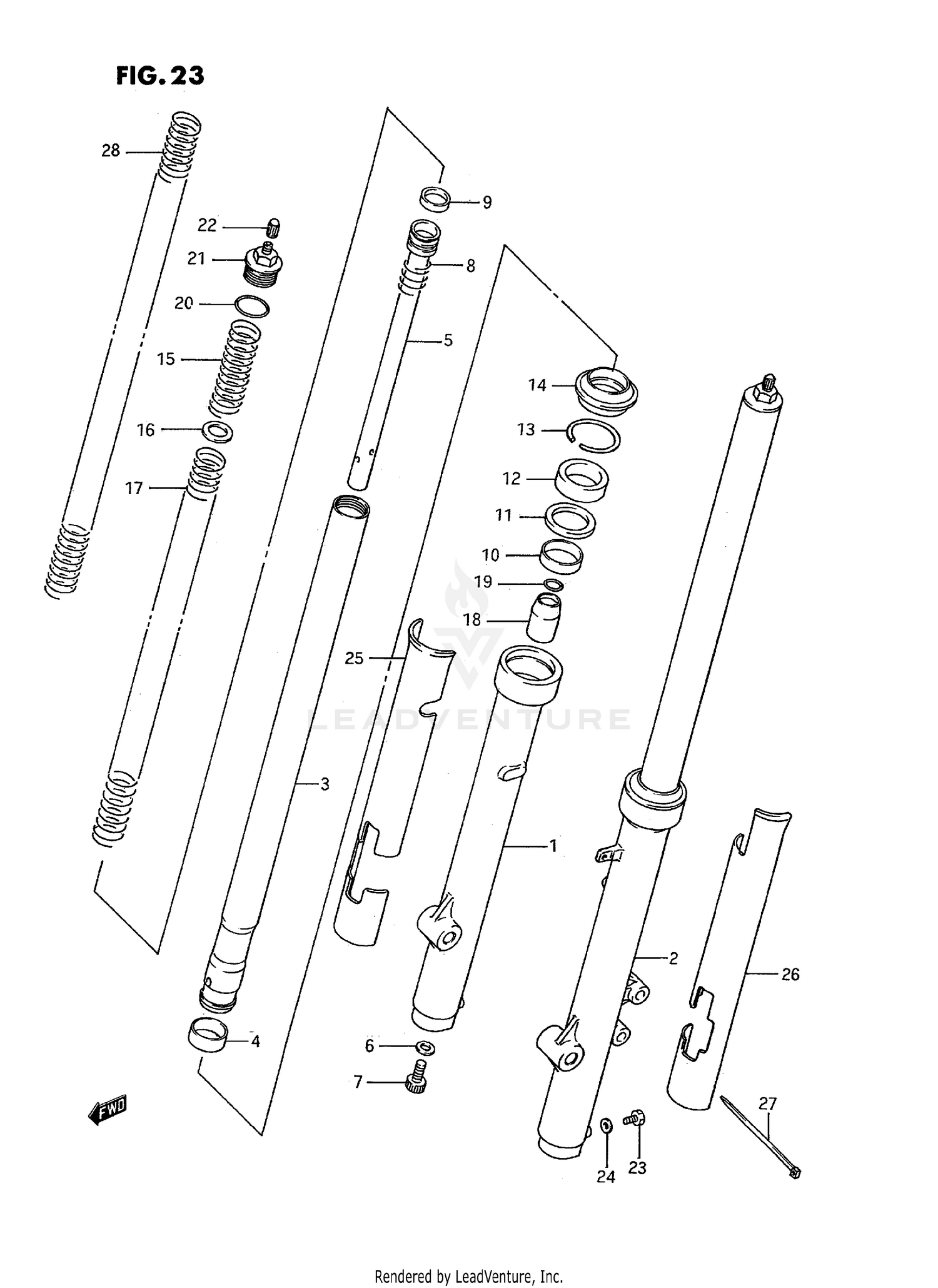 FRONT FORK (MODEL G/H/J)