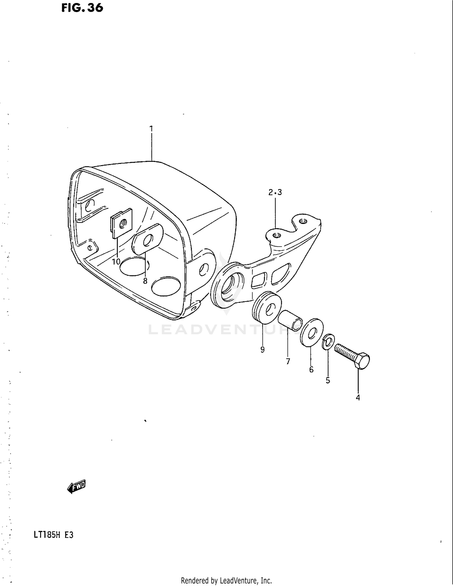 HEADLAMP HOUSING (MODEL E)