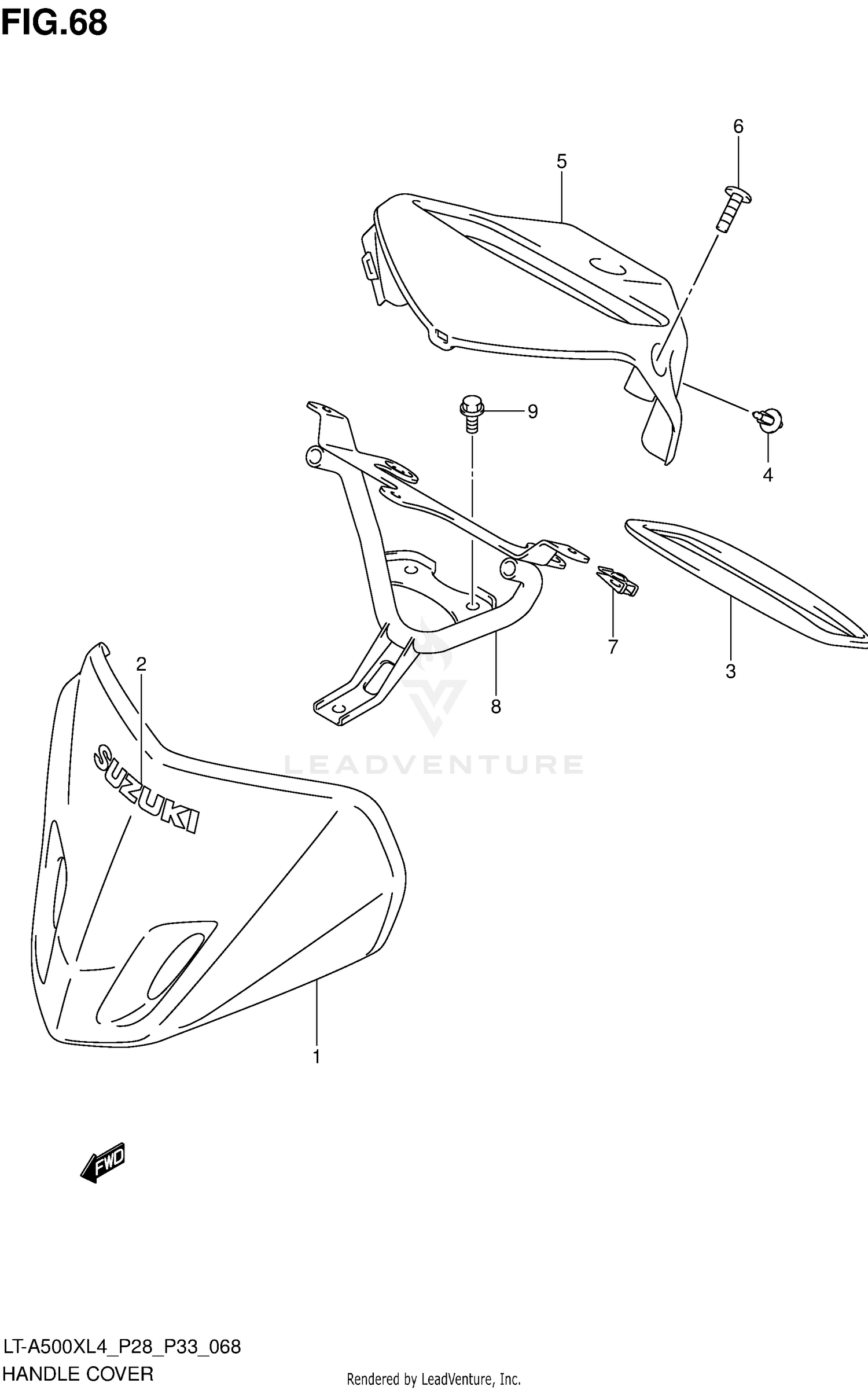 HANDLE COVER (LT-A500XL4 P33)