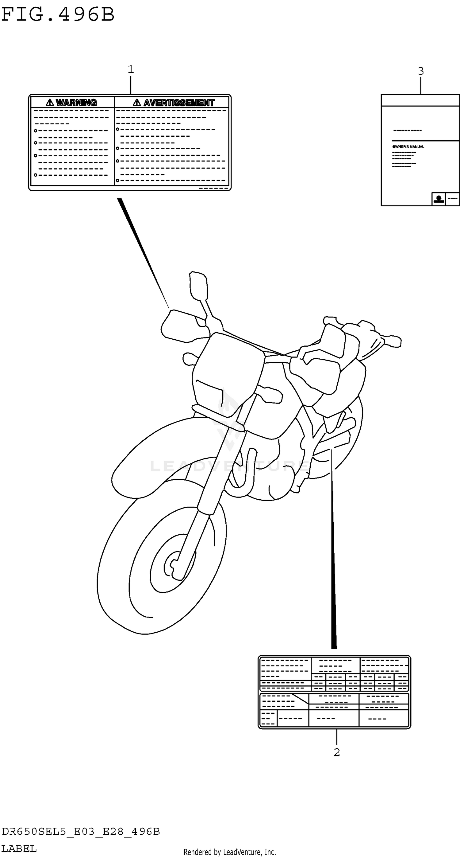 LABEL (DR650SEL5 E28)