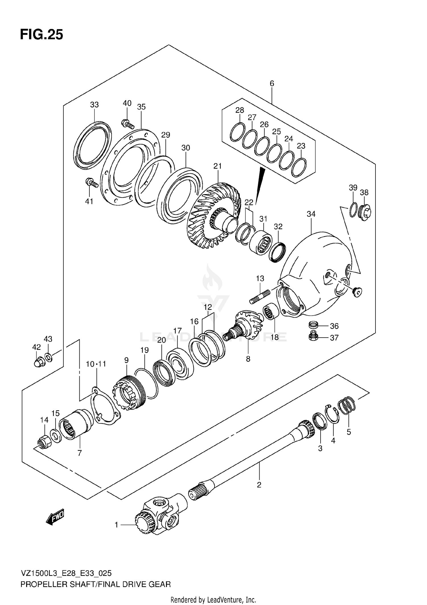 PROPELLER SHAFT/FINAL DRIVE GEAR