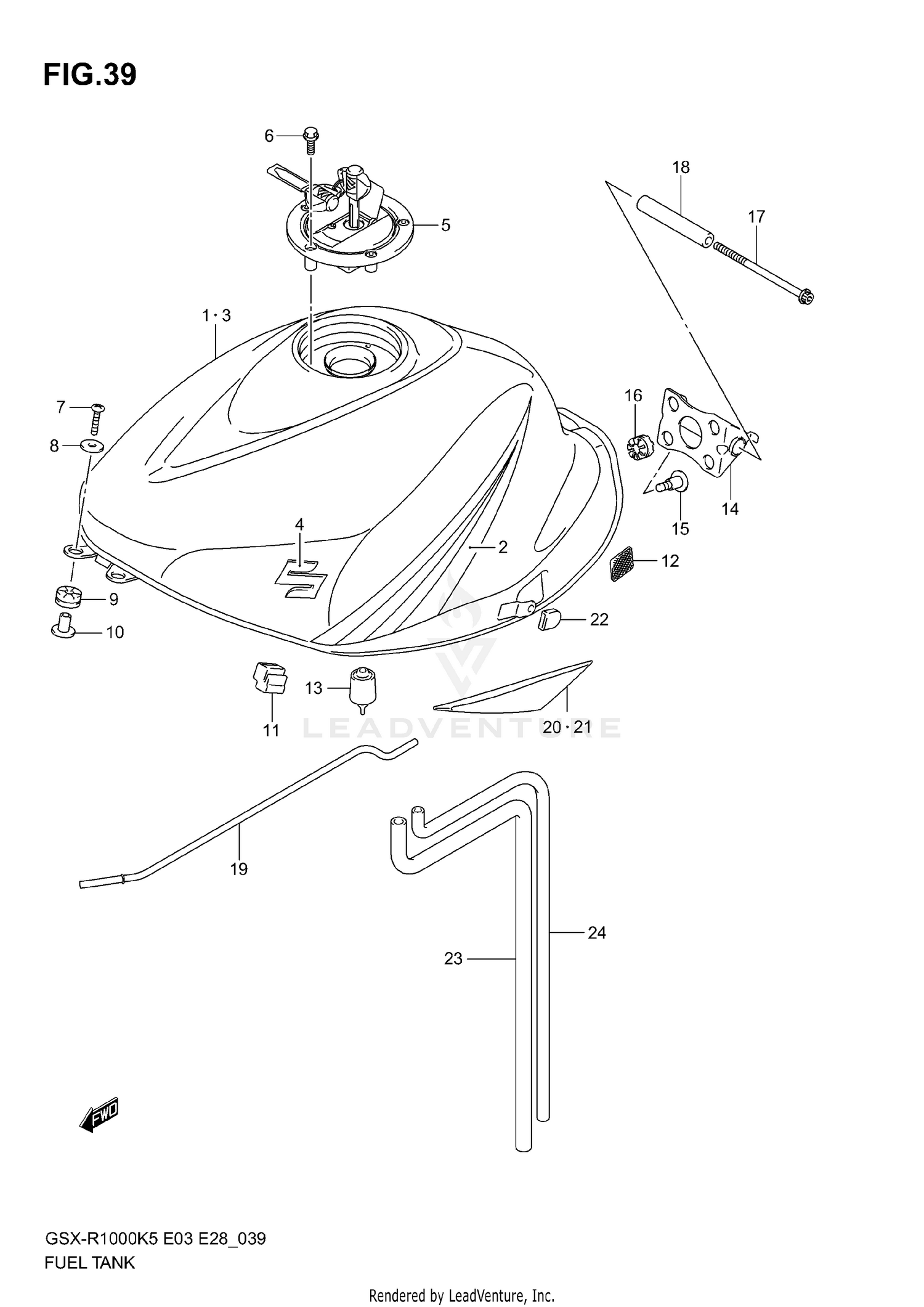 FUEL TANK (MODEL K5)