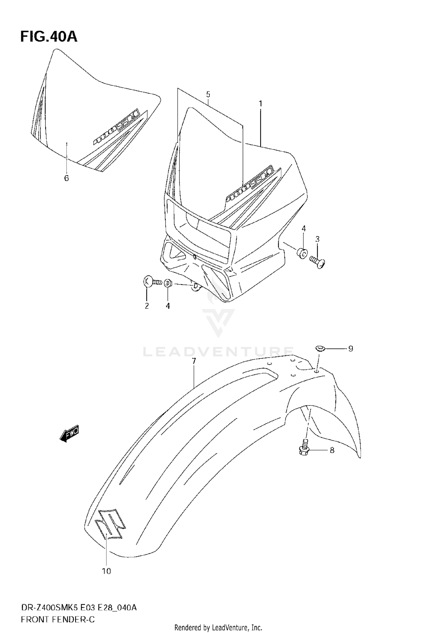 FRONT FENDER (MODEL K6)