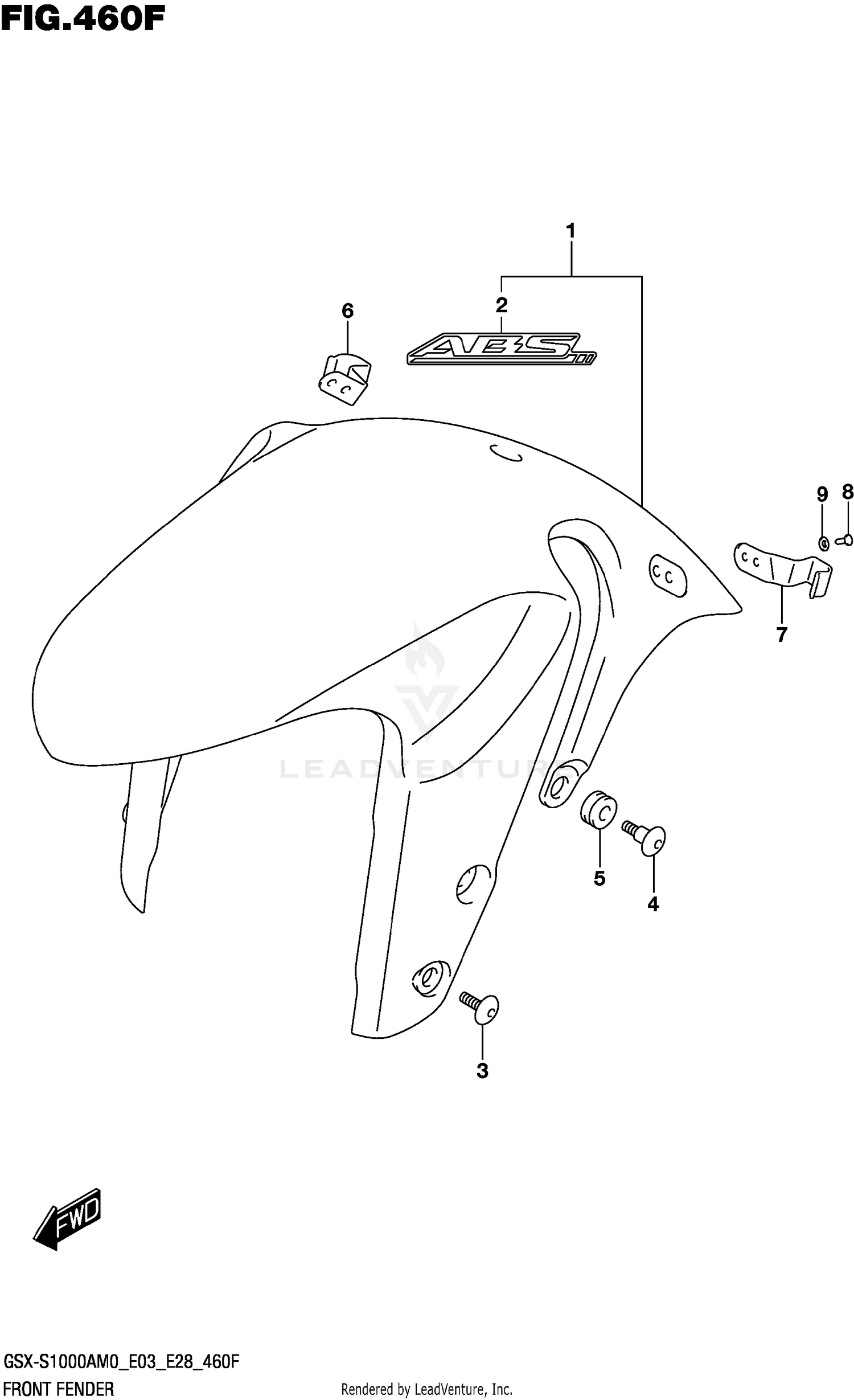 FRONT FENDER (GSX-S1000A)
