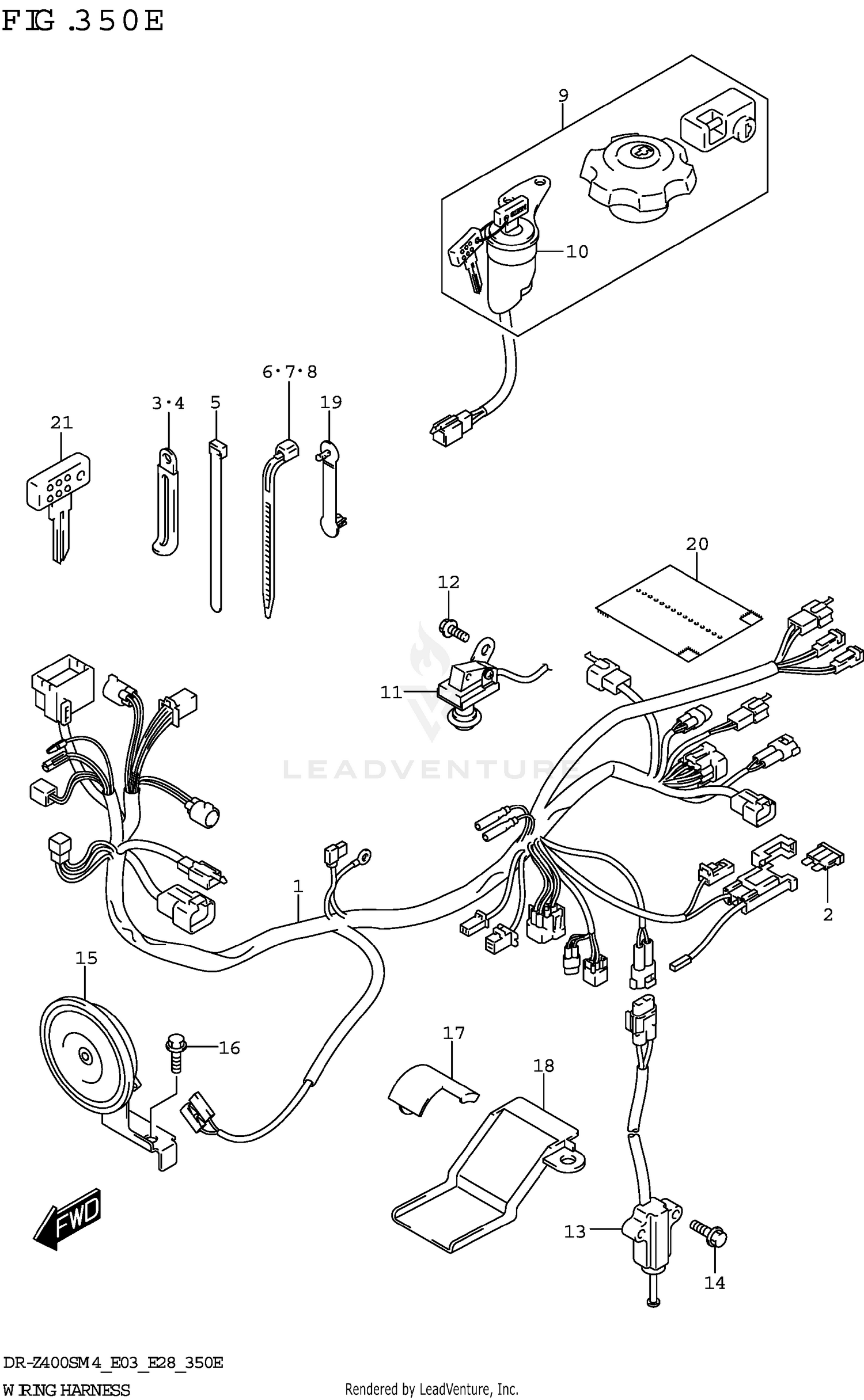 WIRING HARNESS (DR-Z400SM:E33)