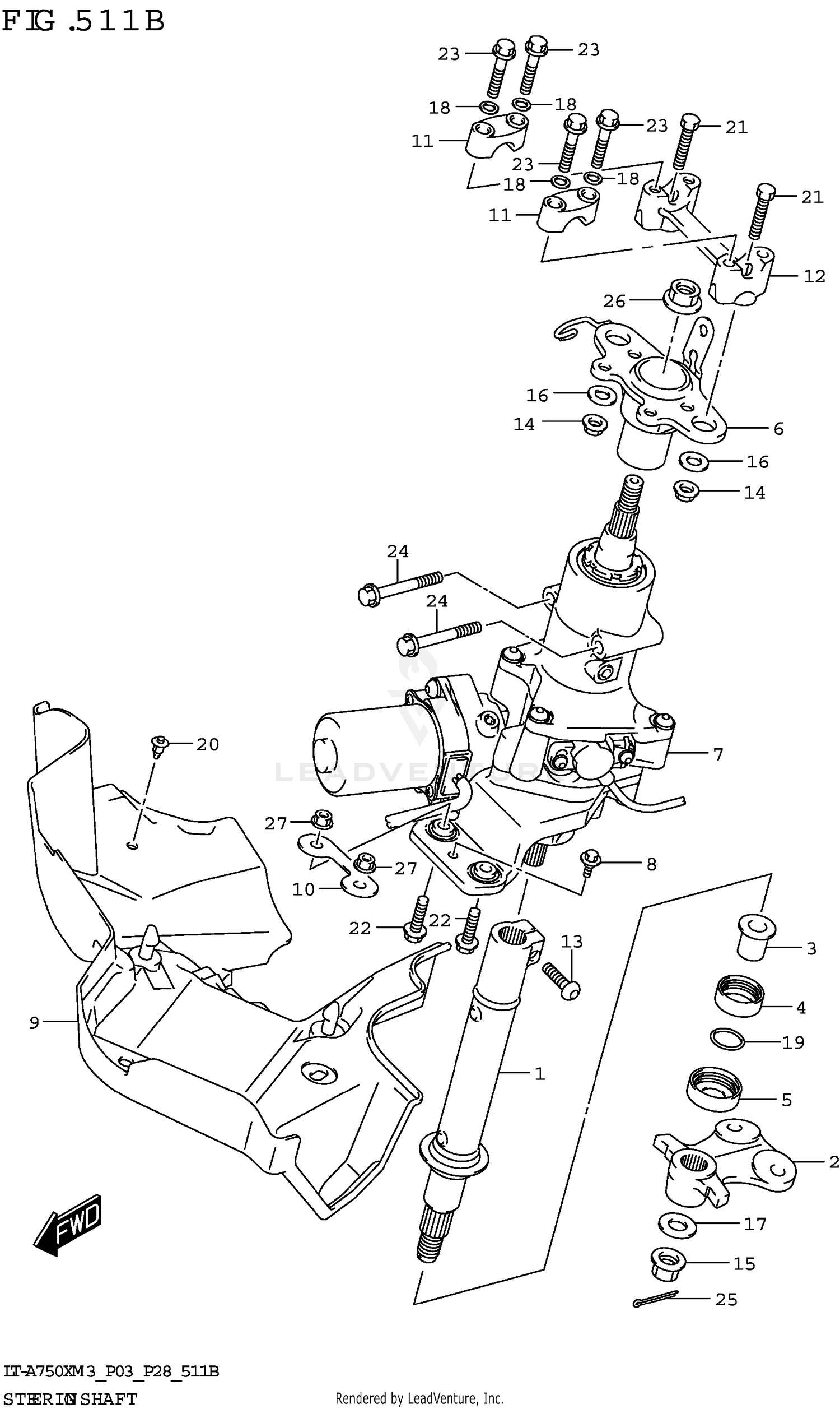 STEERING SHAFT (LT-A750XP)