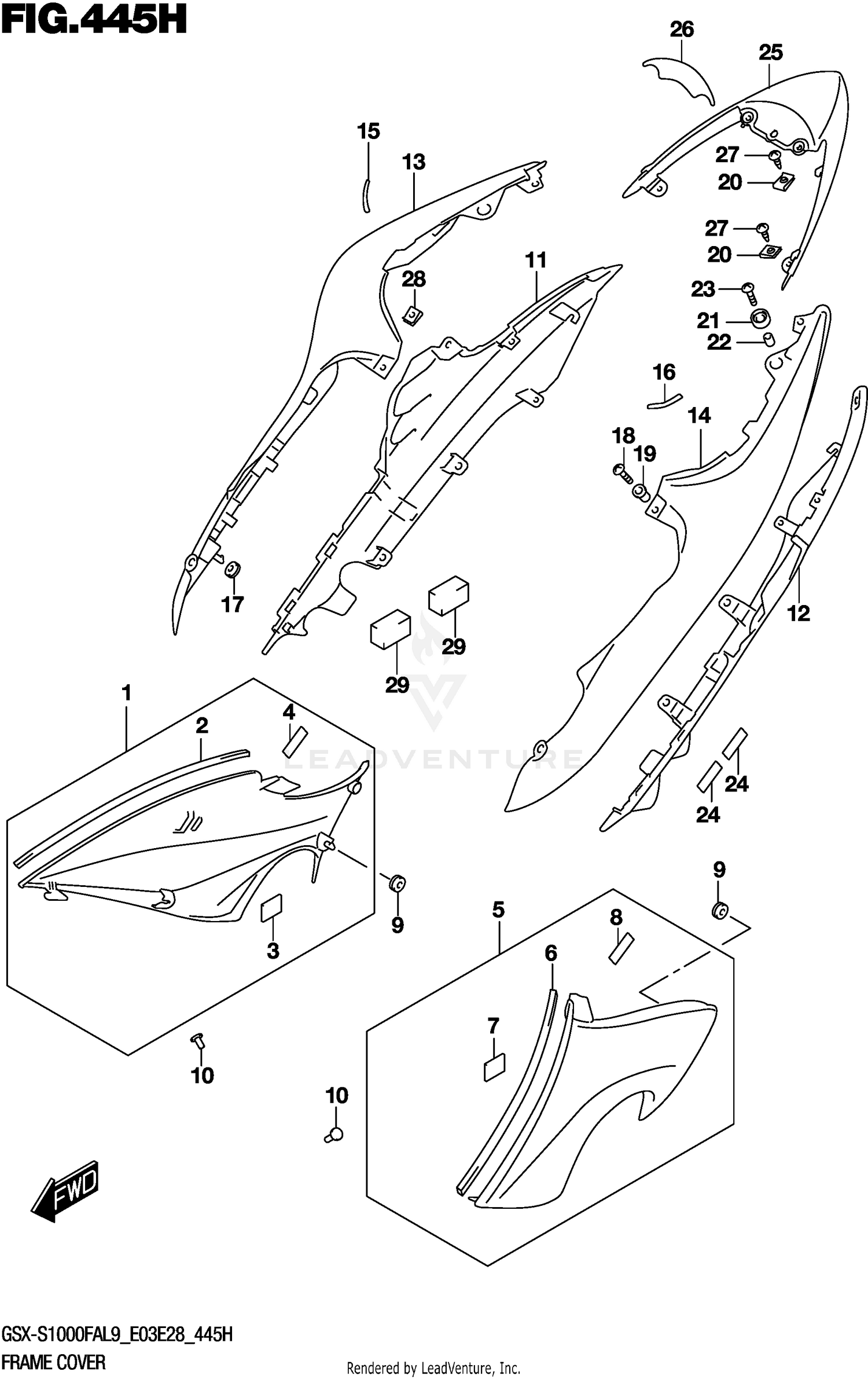 FRAME COVER (GSX-S1000FZAL9 E28)