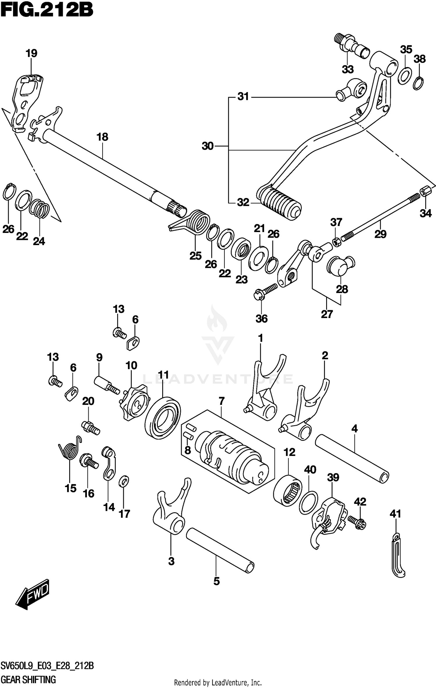 GEAR SHIFTING (SV650L9 E33)