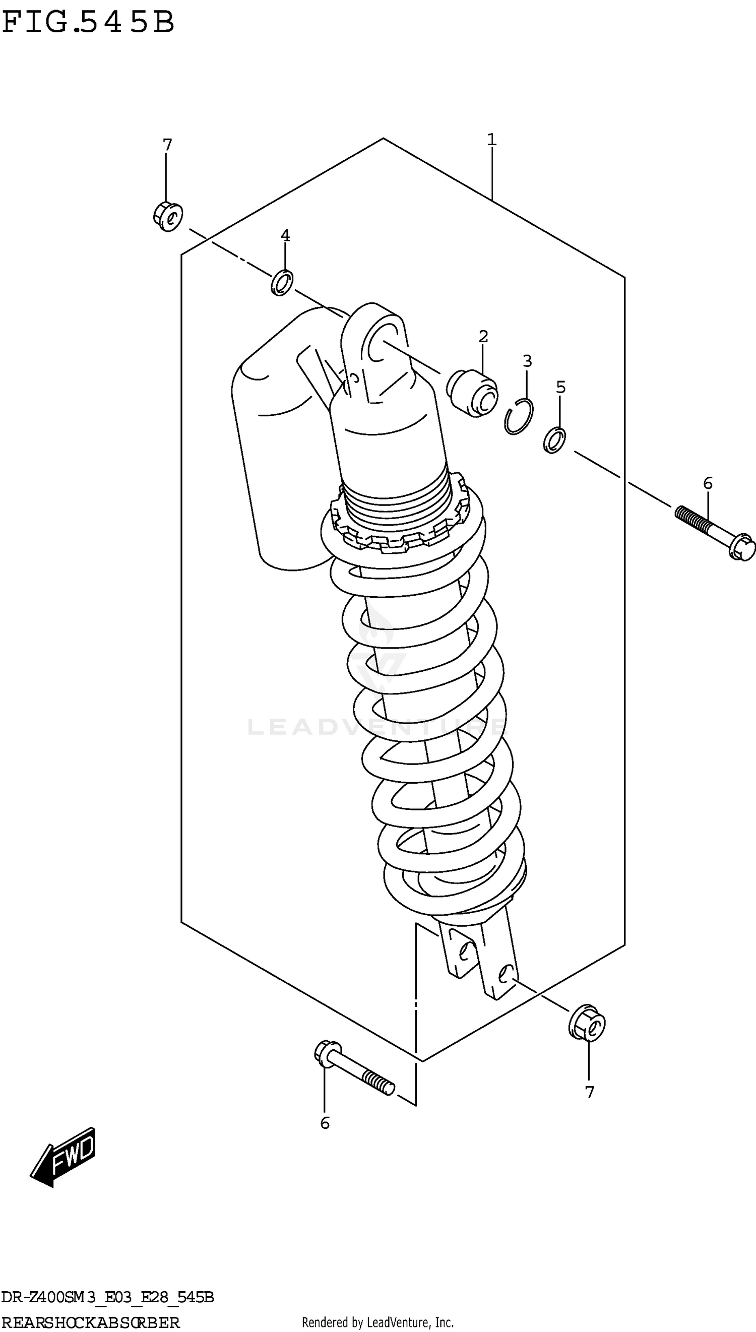 REAR SHOCK ABSORBER (DR-Z400SM3 E28)