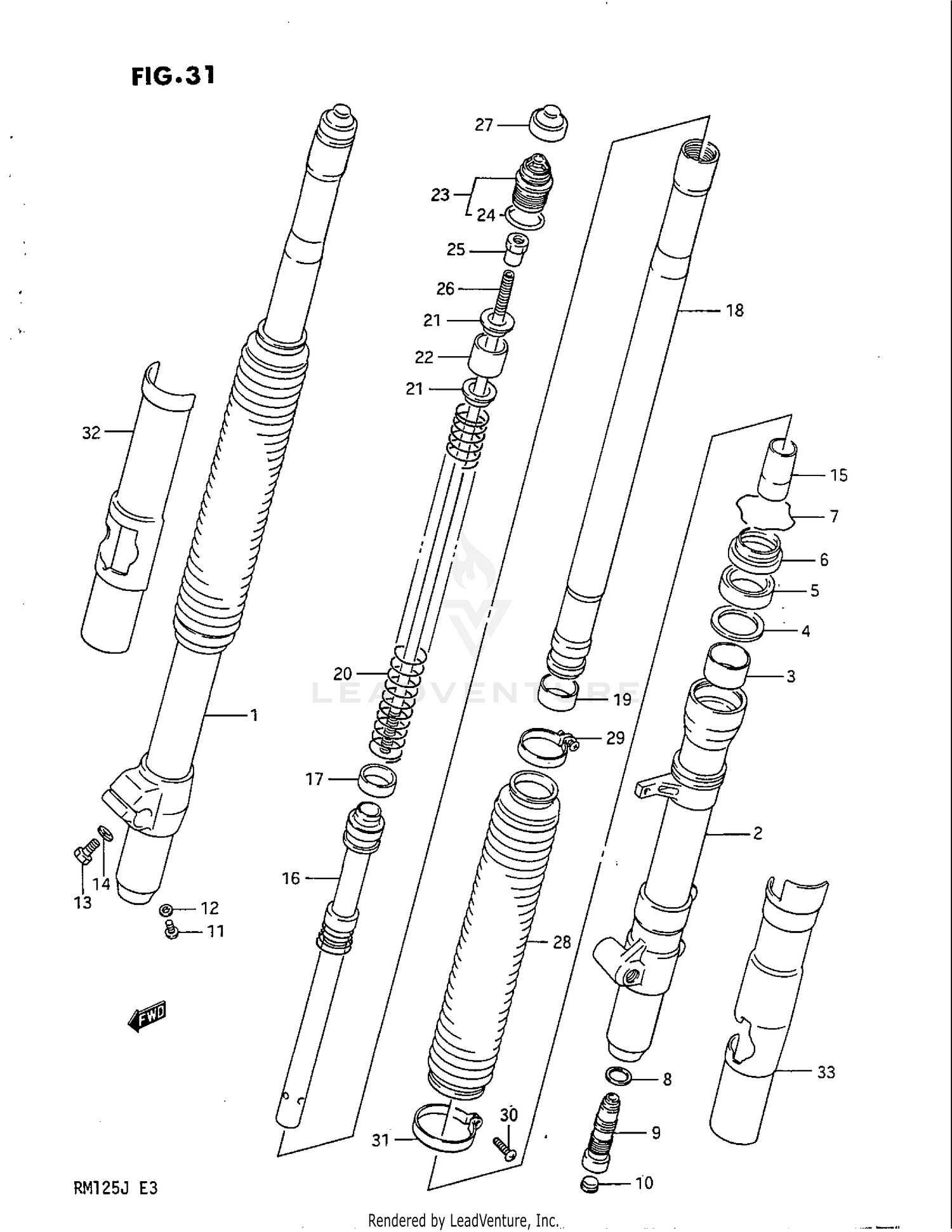 FRONT FORK (MODEL H)