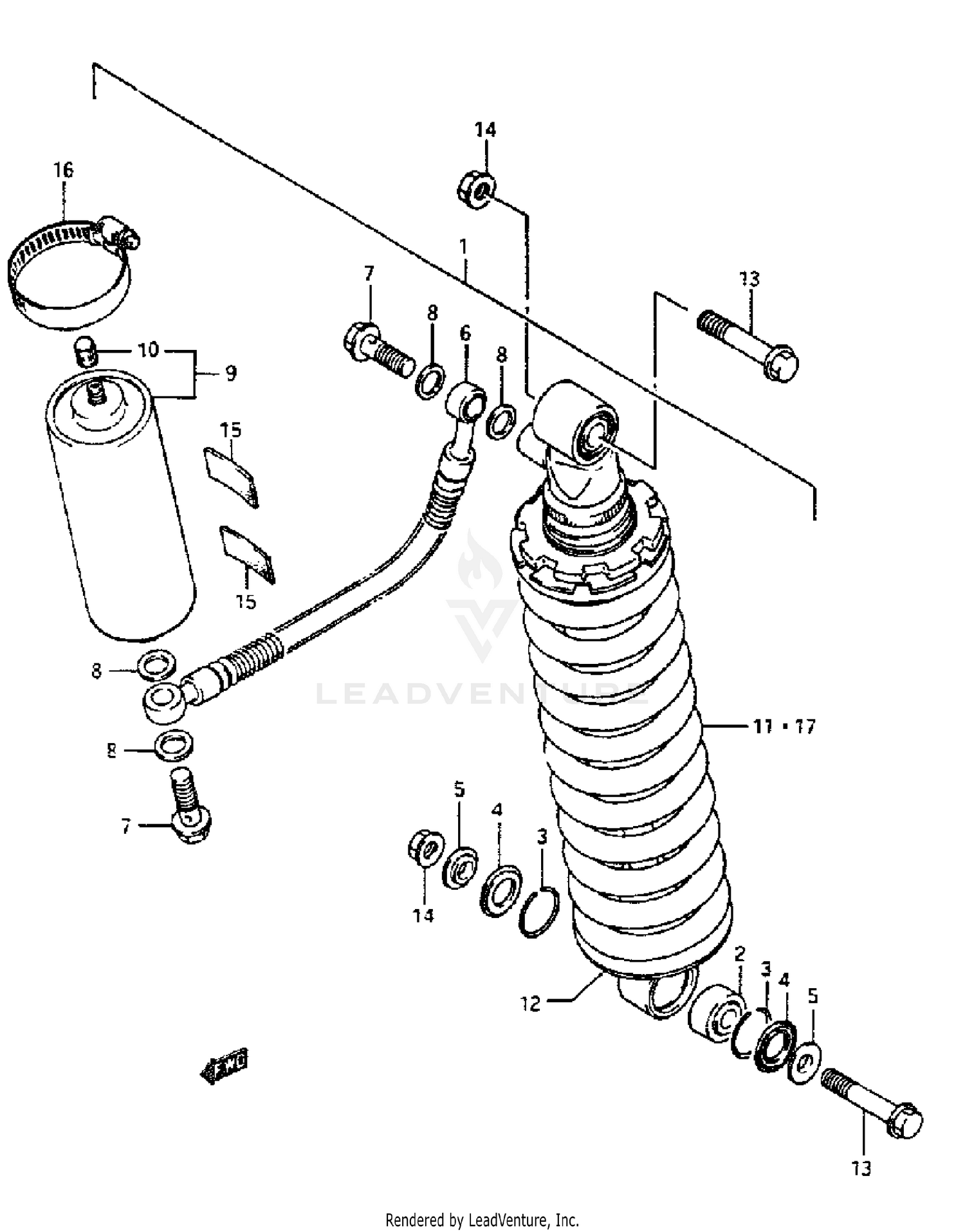 REAR SHOCK ABSORBER (MODEL G)