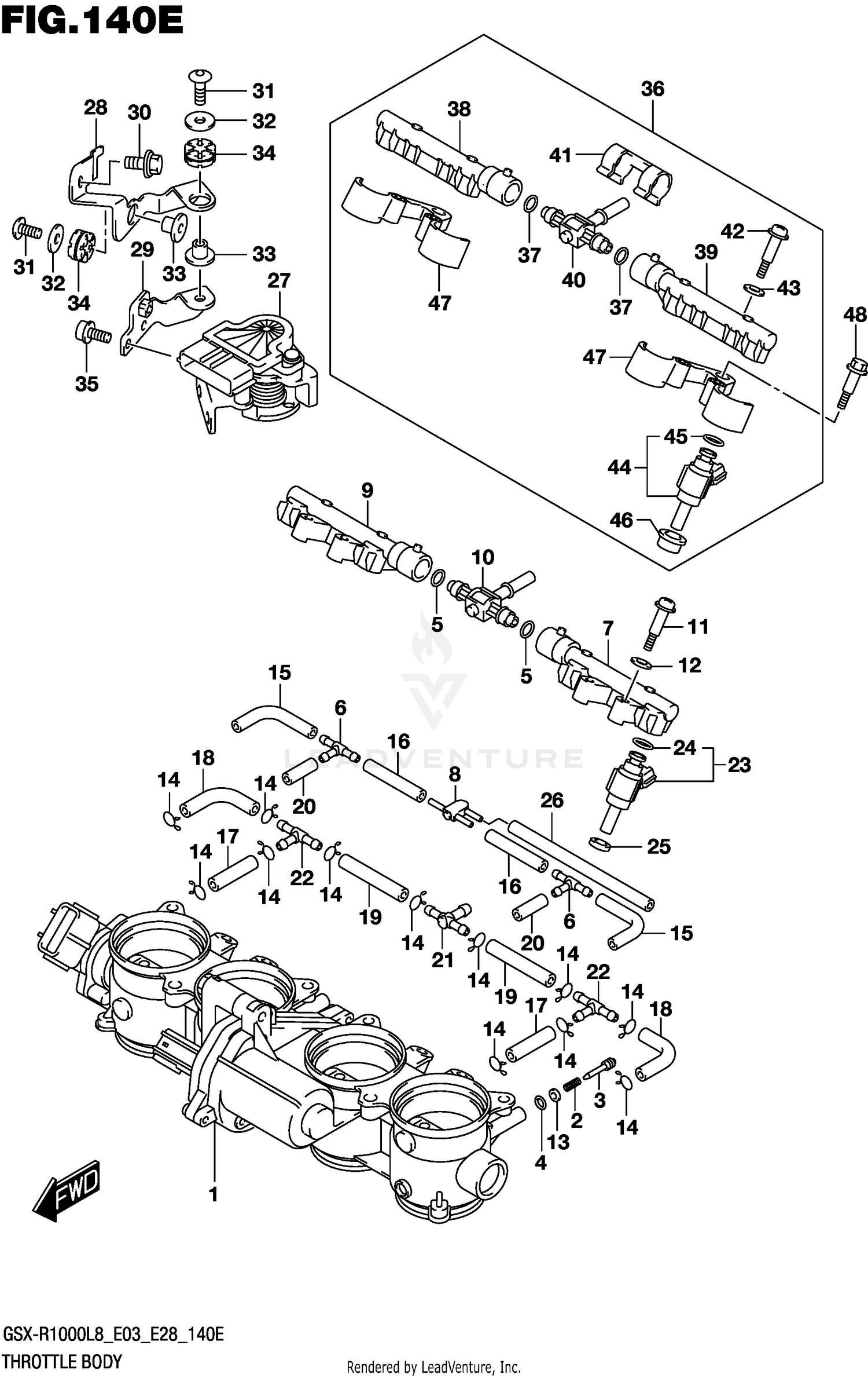THROTTLE BODY (GSX-R1000AL8 E33)
