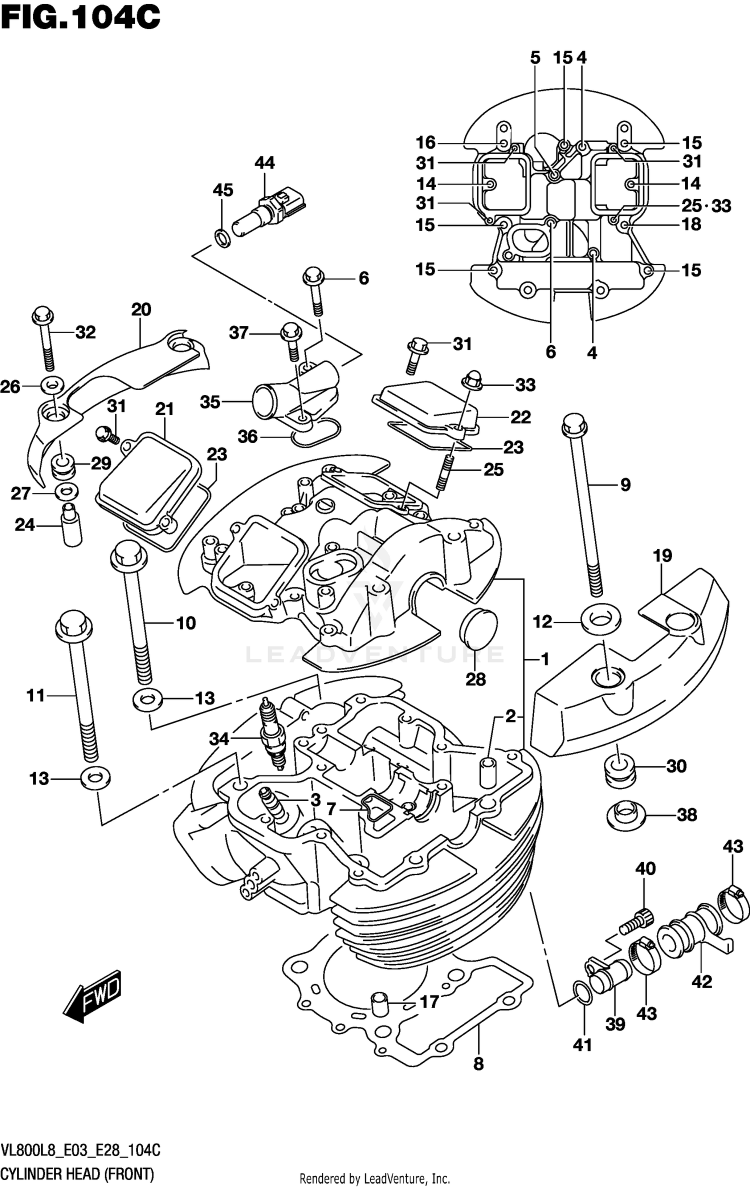 CYLINDER HEAD (FRONT) (VL800L8 E33)