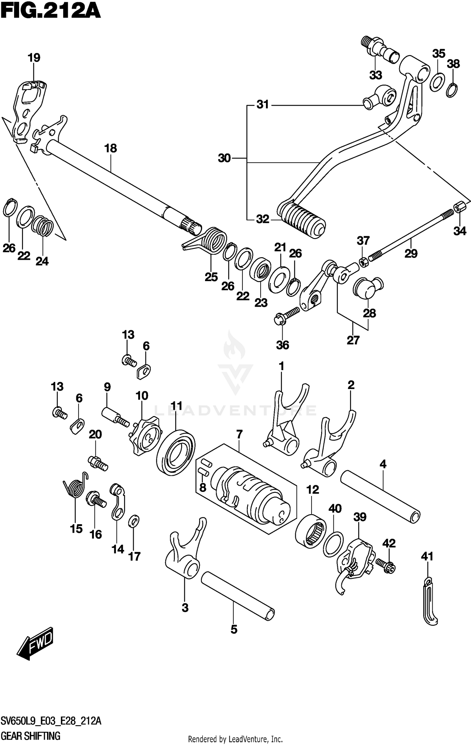 GEAR SHIFTING (SV650L9 E03)