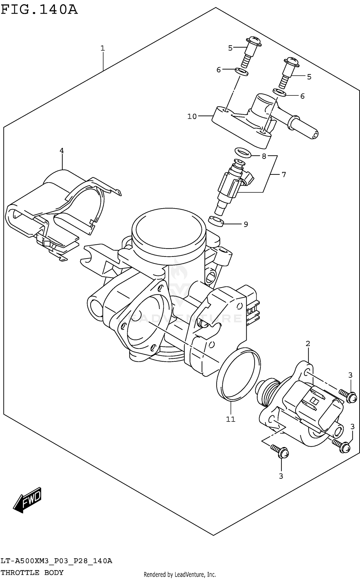 THROTTLE BODY (LT-A500XPM3 P03)