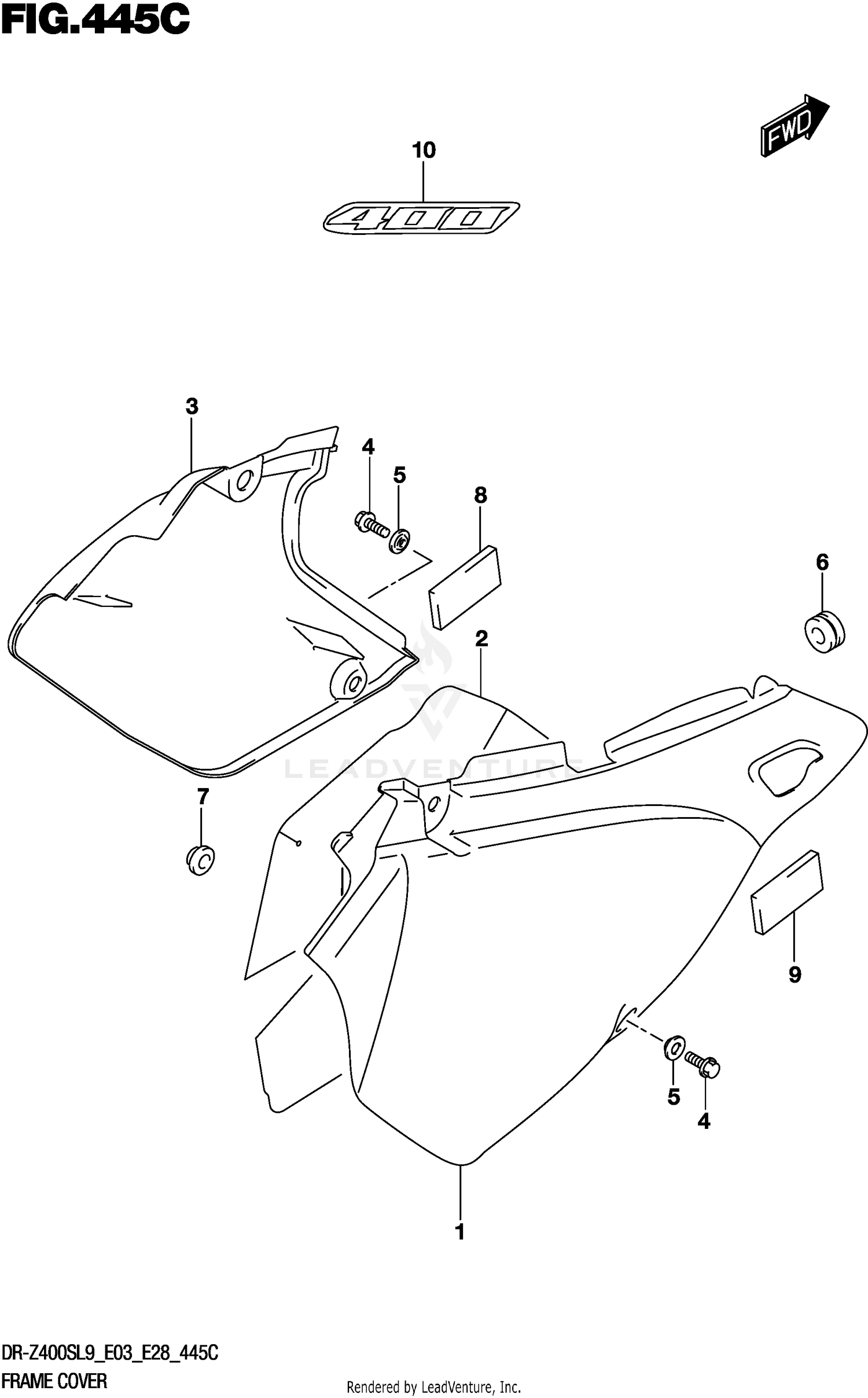 FRAME COVER (DR-Z400SL9 E33)