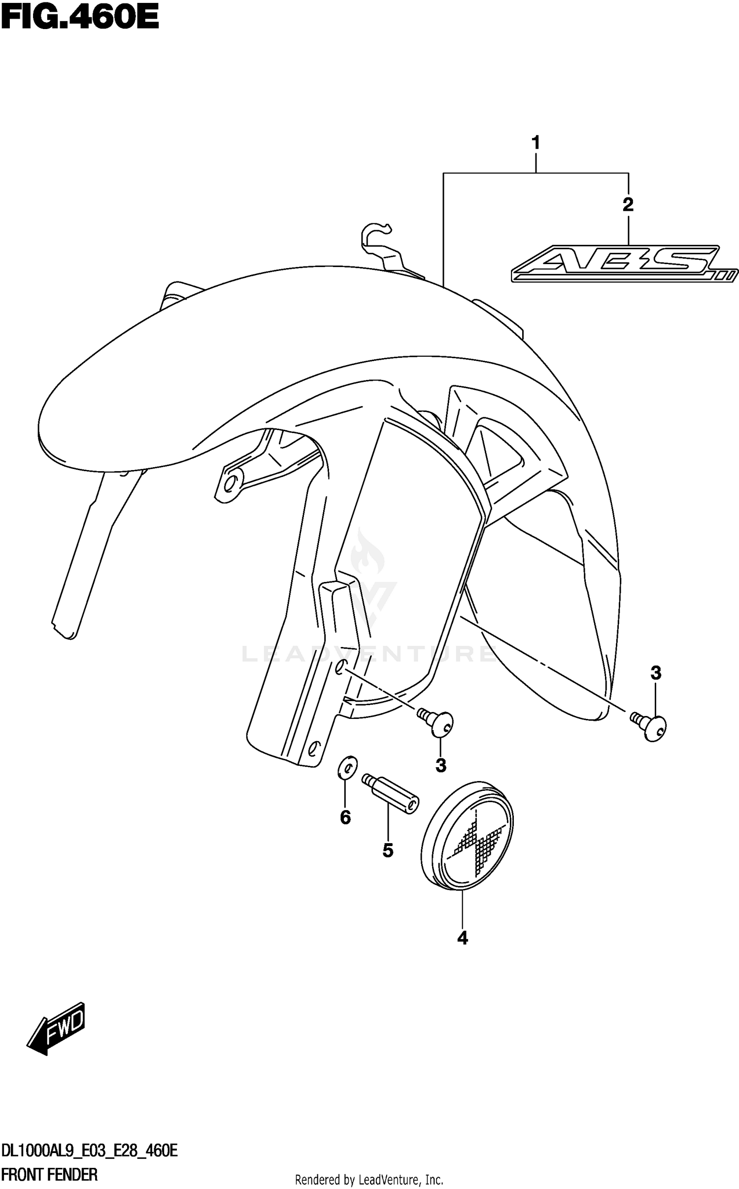 FRONT FENDER (DL1000AL9 E28)