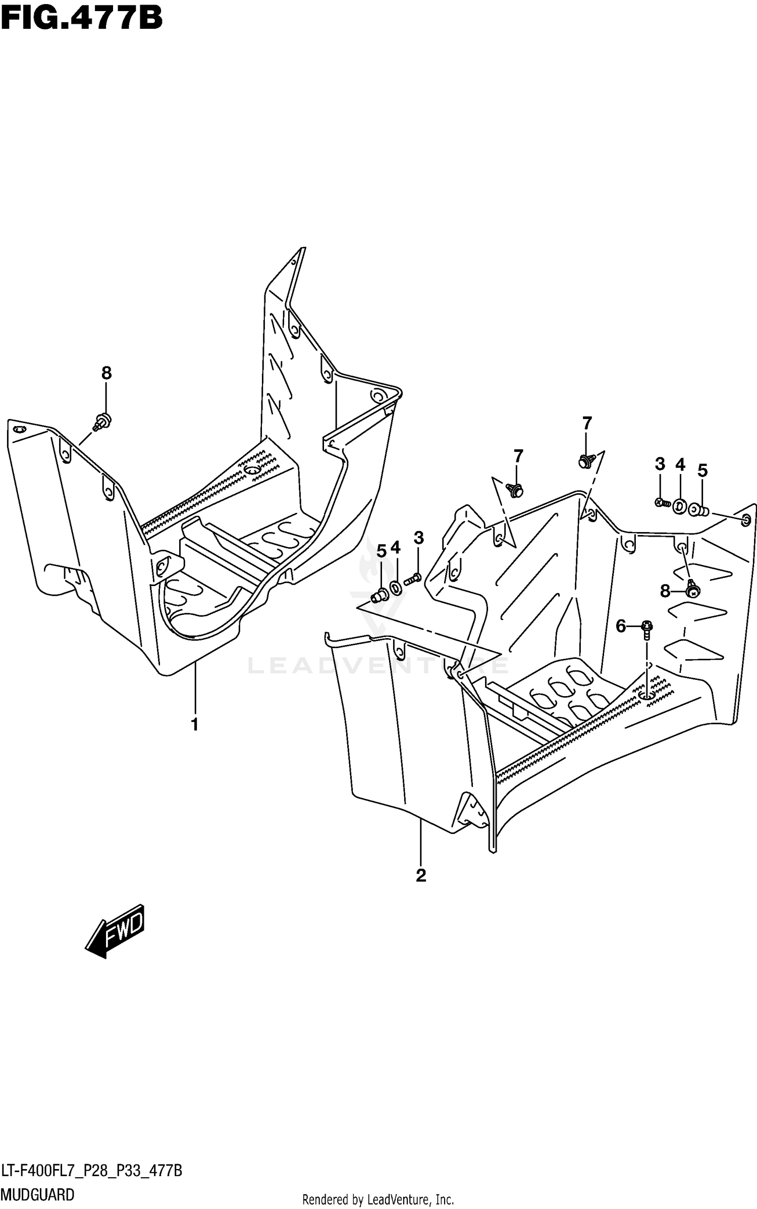 MUDGUARD (LT-F400FL7 P33)